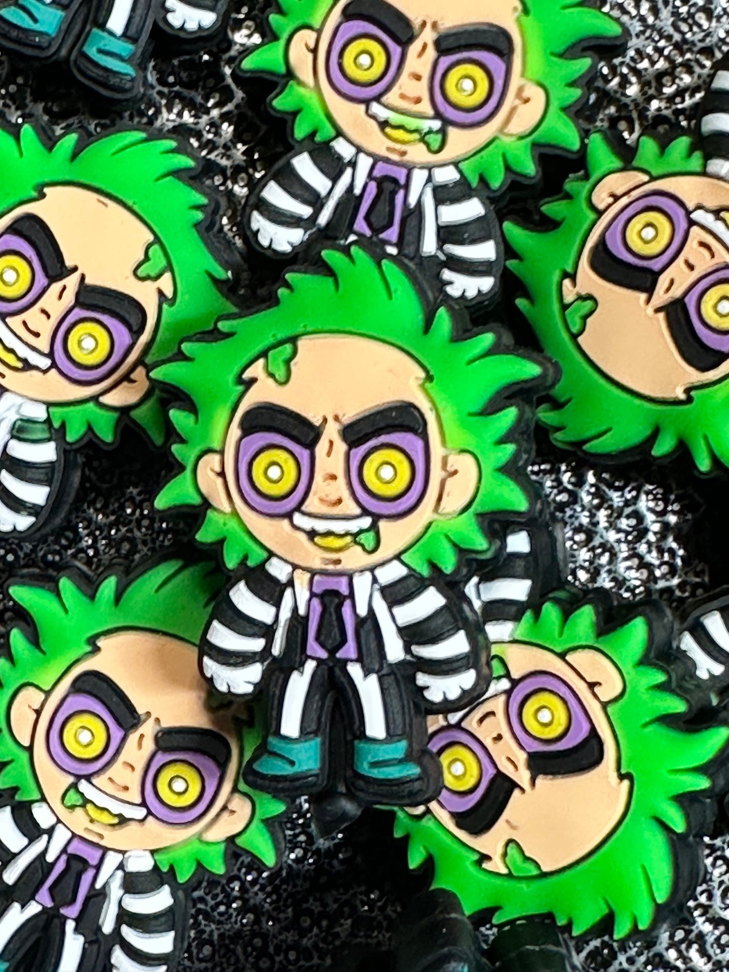 Scary / Focal Bead/ beadable pen/ Silicone bead/ keychain bead/ scary guy/