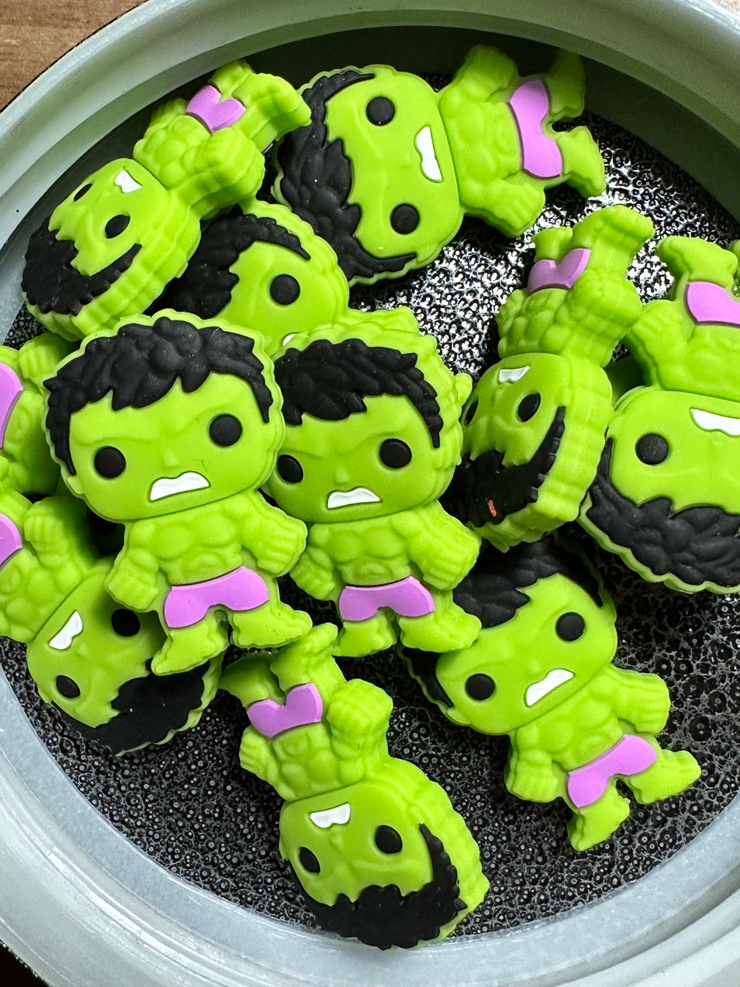 Mean green guy/ Focal Bead/ beadable pen/ Silicone bead/ keychain bead/ green guy