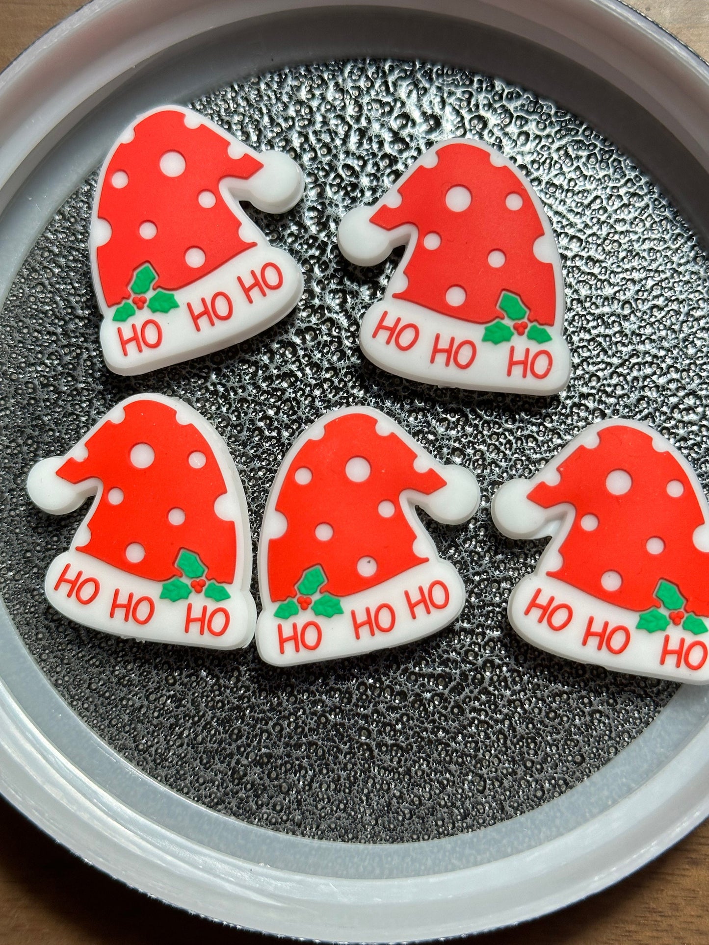 Christmas/ Santa Hat/ Focal Bead/ beadable pen/ Silicone bead/ keychain bead/ vintage truck/ Christmas