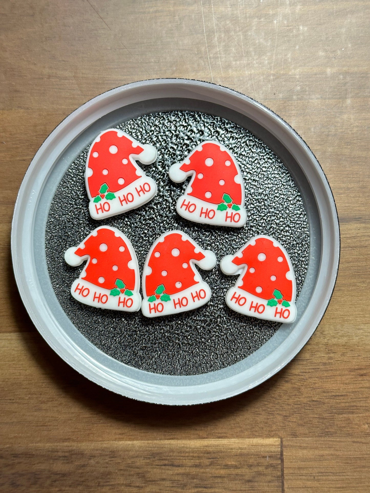 Christmas/ Santa Hat/ Focal Bead/ beadable pen/ Silicone bead/ keychain bead/ vintage truck/ Christmas