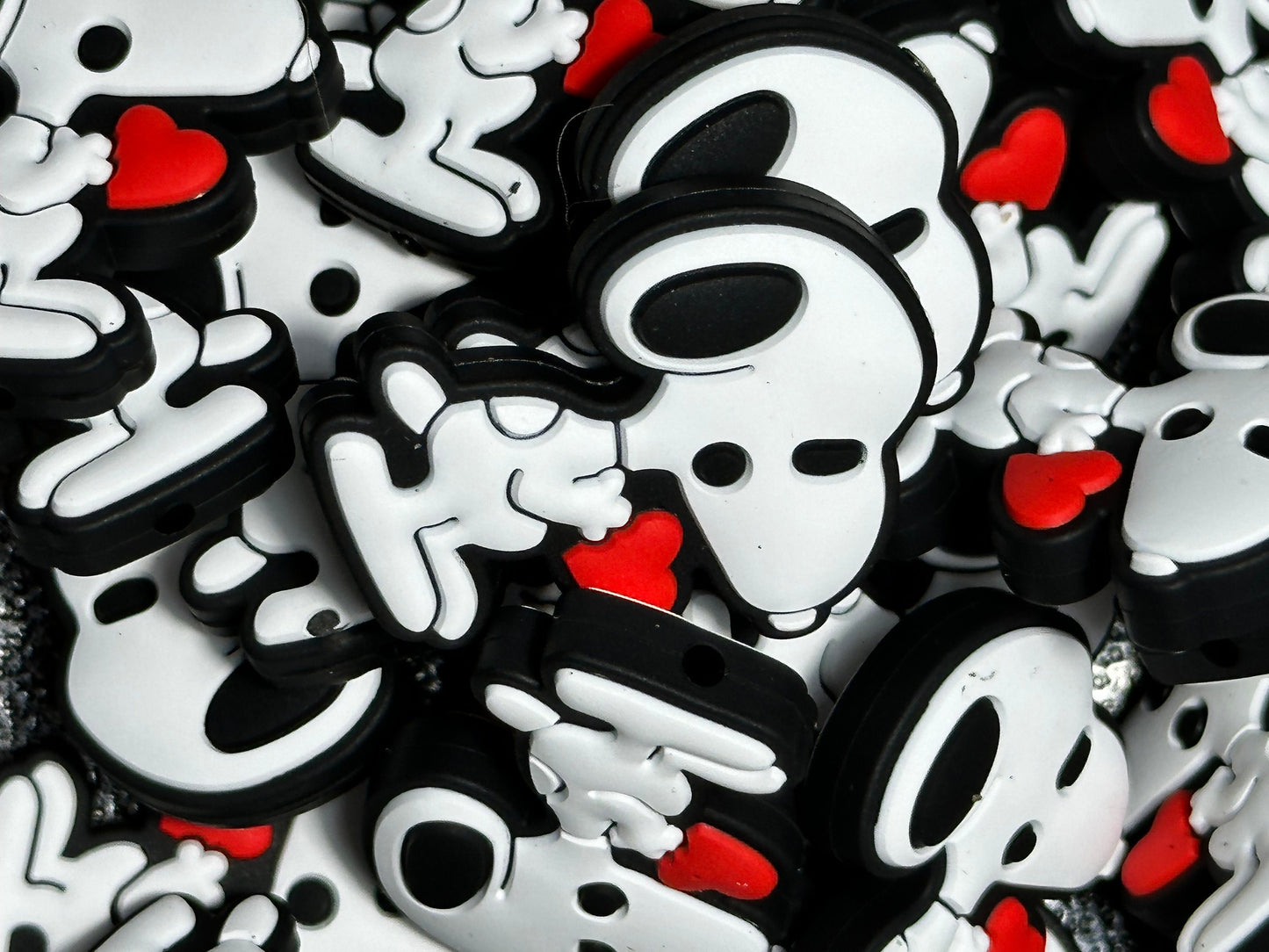 Dog Character/ Focal Bead/ beadable pen/ Silicone bead/ keychain bead/