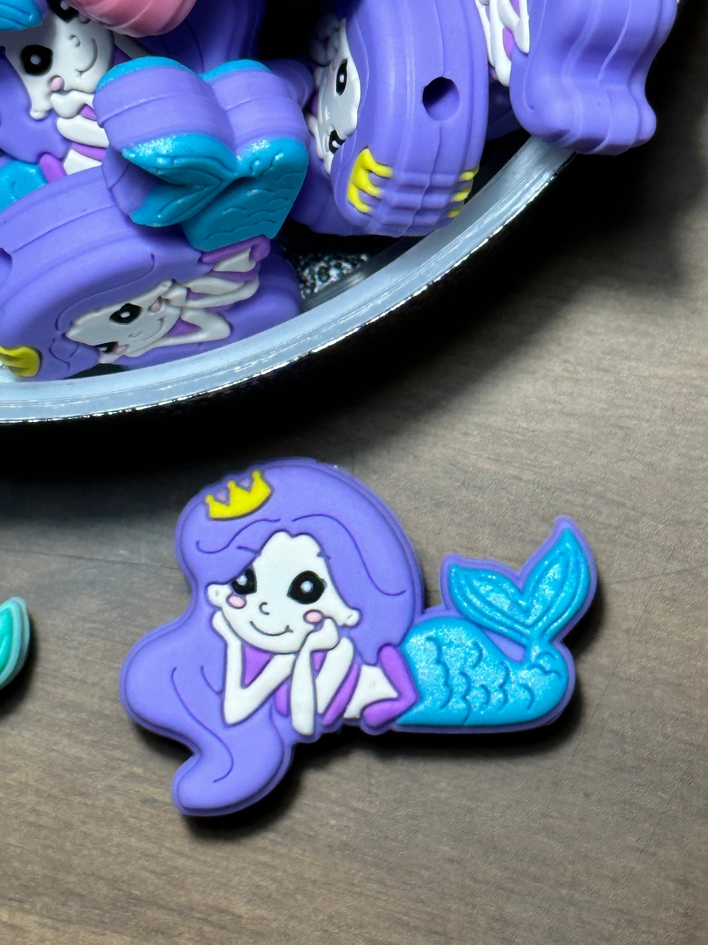 Mermaids/ Focal Bead/ beadable pen/ Silicone bead/ keychain bead/