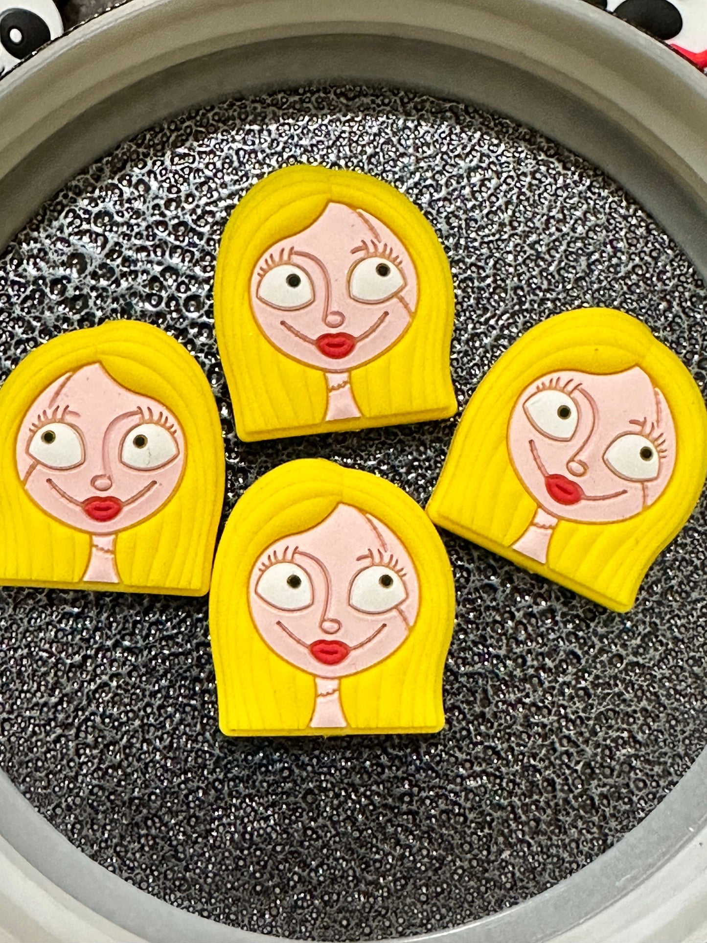 Blonde Girl / Focal Bead/ beadable pen/ Silicone bead/ keychain bead/ horror