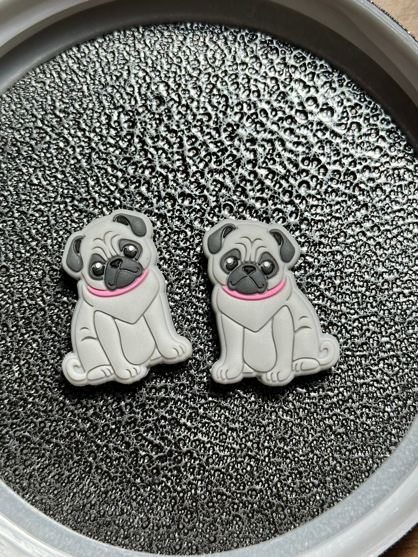 Pug dog focal beads/ Focal Bead/ beadable pen/ Silicone bead/ keychain bead/ pet/ pug/ puppy