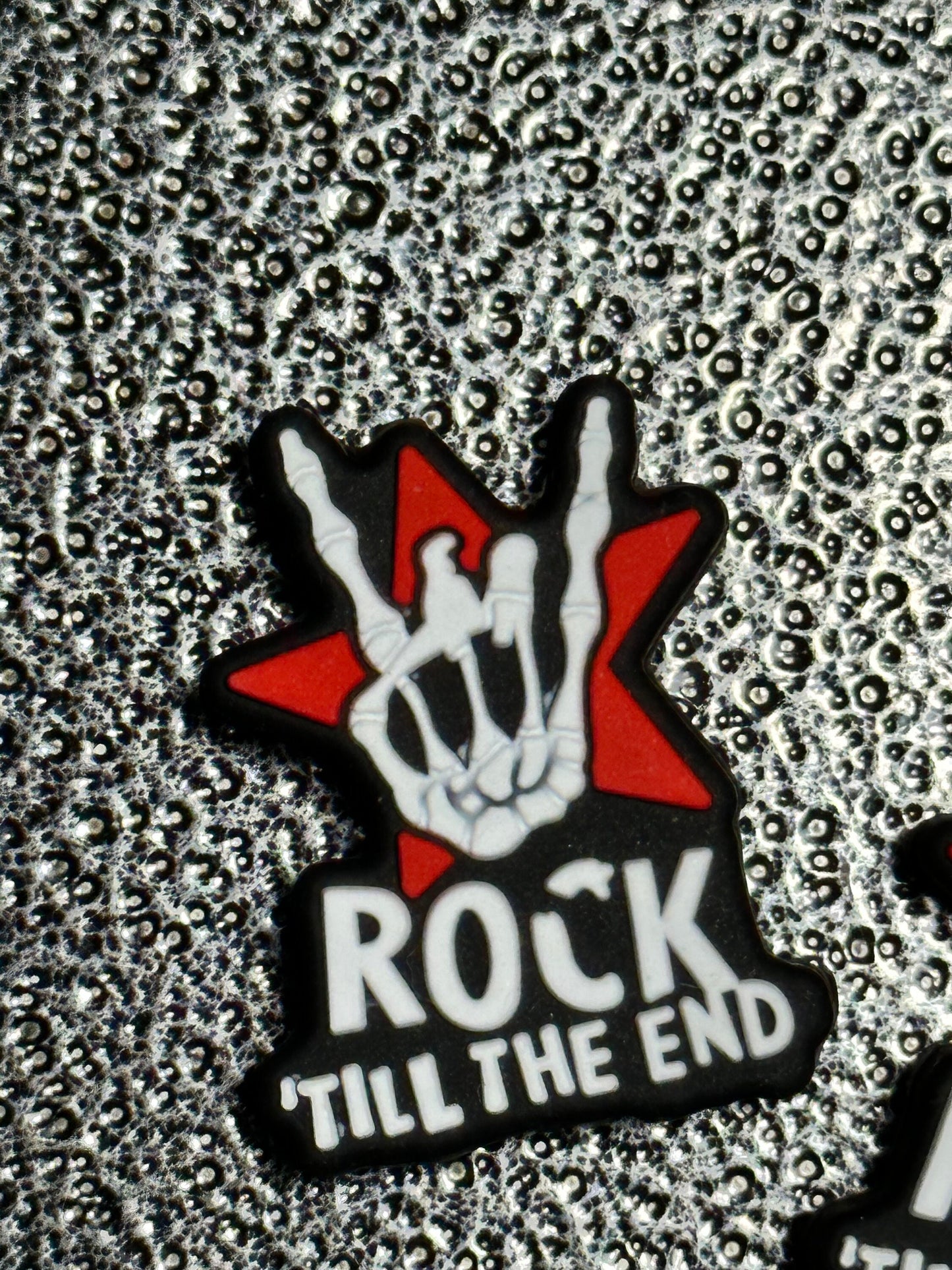 You Rock/ Focal Bead/ beadable pen/ Silicone bead/ keychain bead/ skeleton/