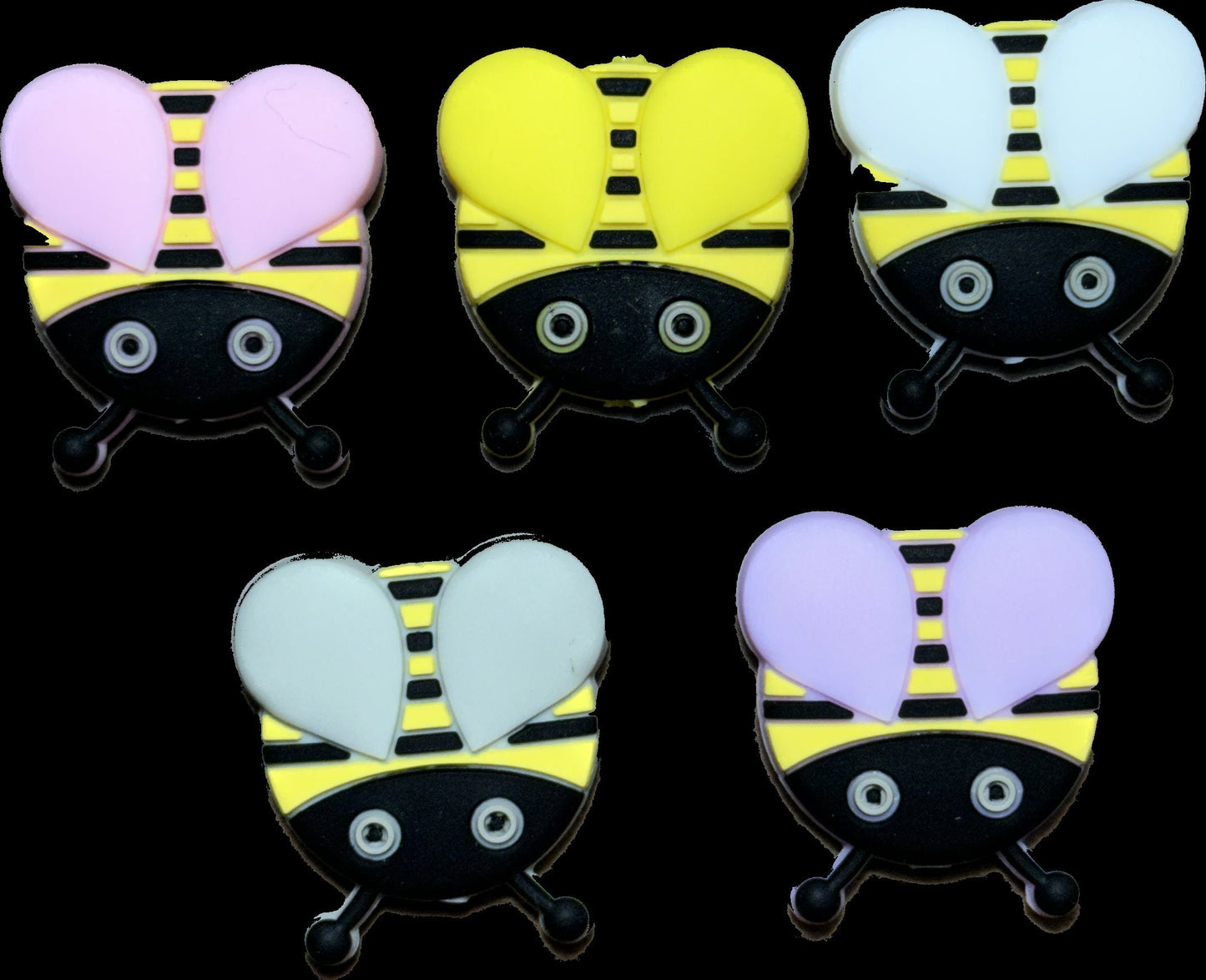 Bumble Bees Focal Bead/ beadable pen/ Silicone bead/ keychain bead/ Daisy/ Sunflower