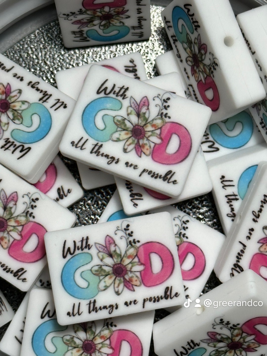 With God All Things Are Possible Focal Bead