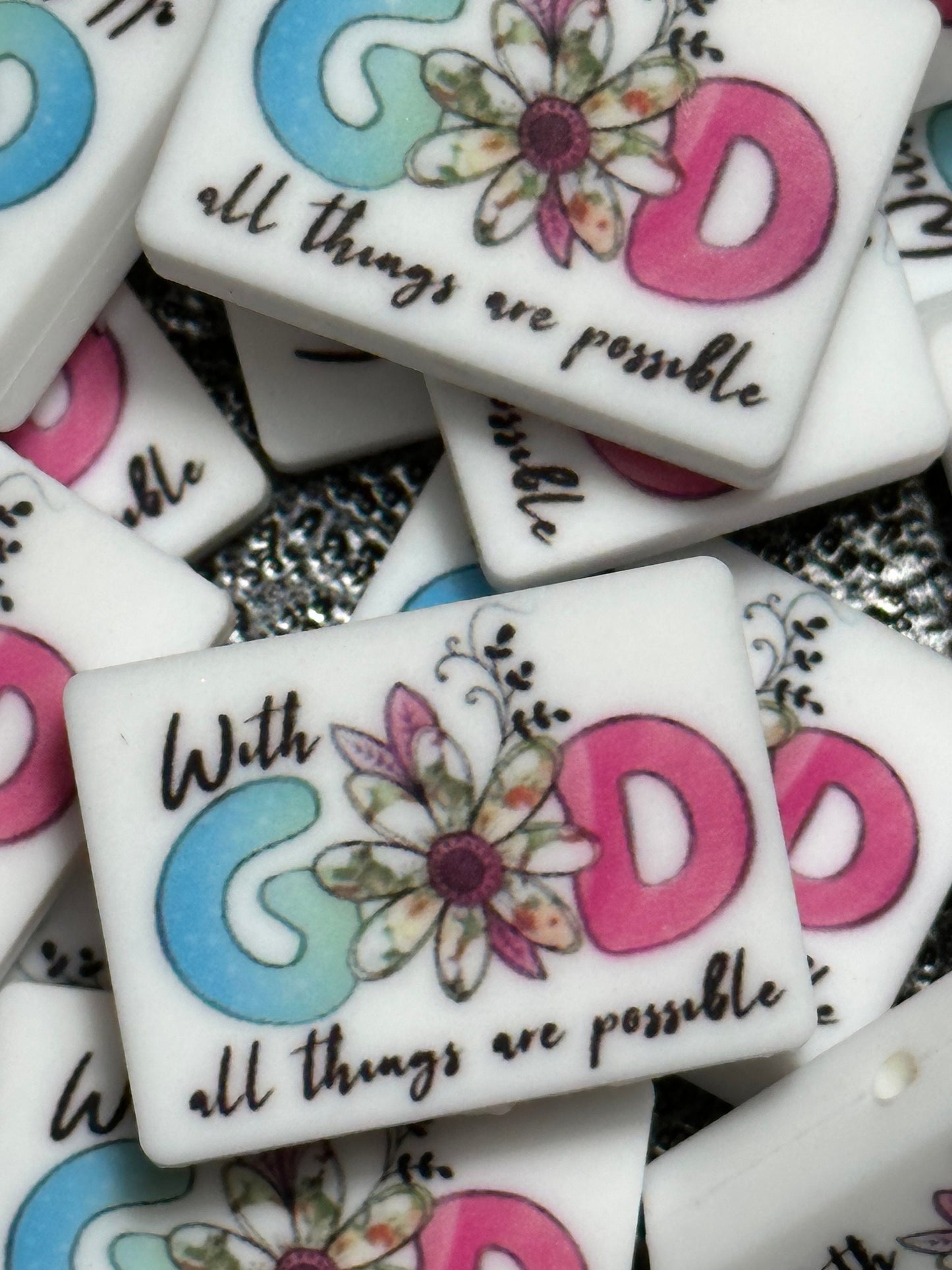 With God All Things Are Possible Focal Bead