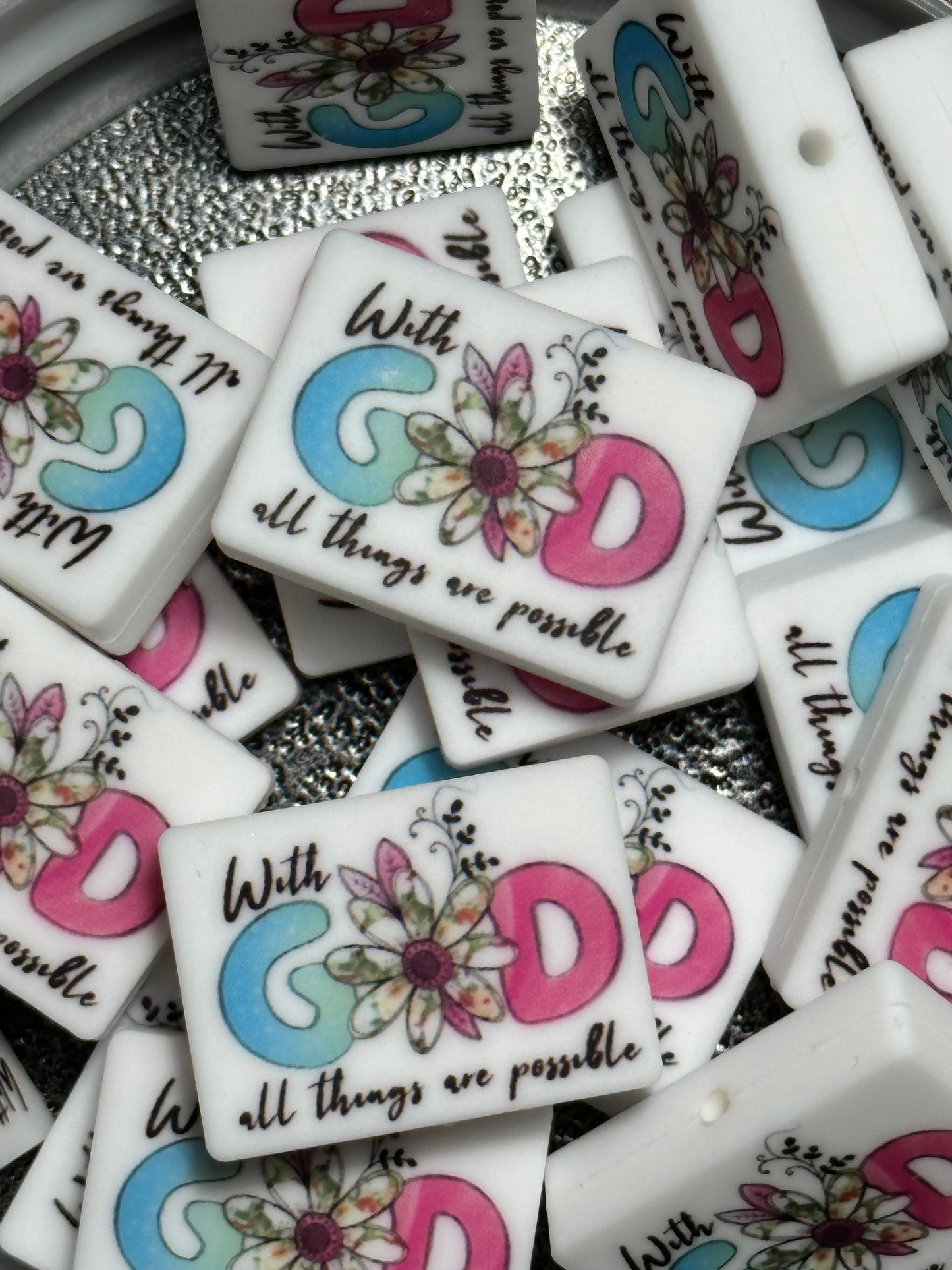 With God All Things Are Possible Focal Bead