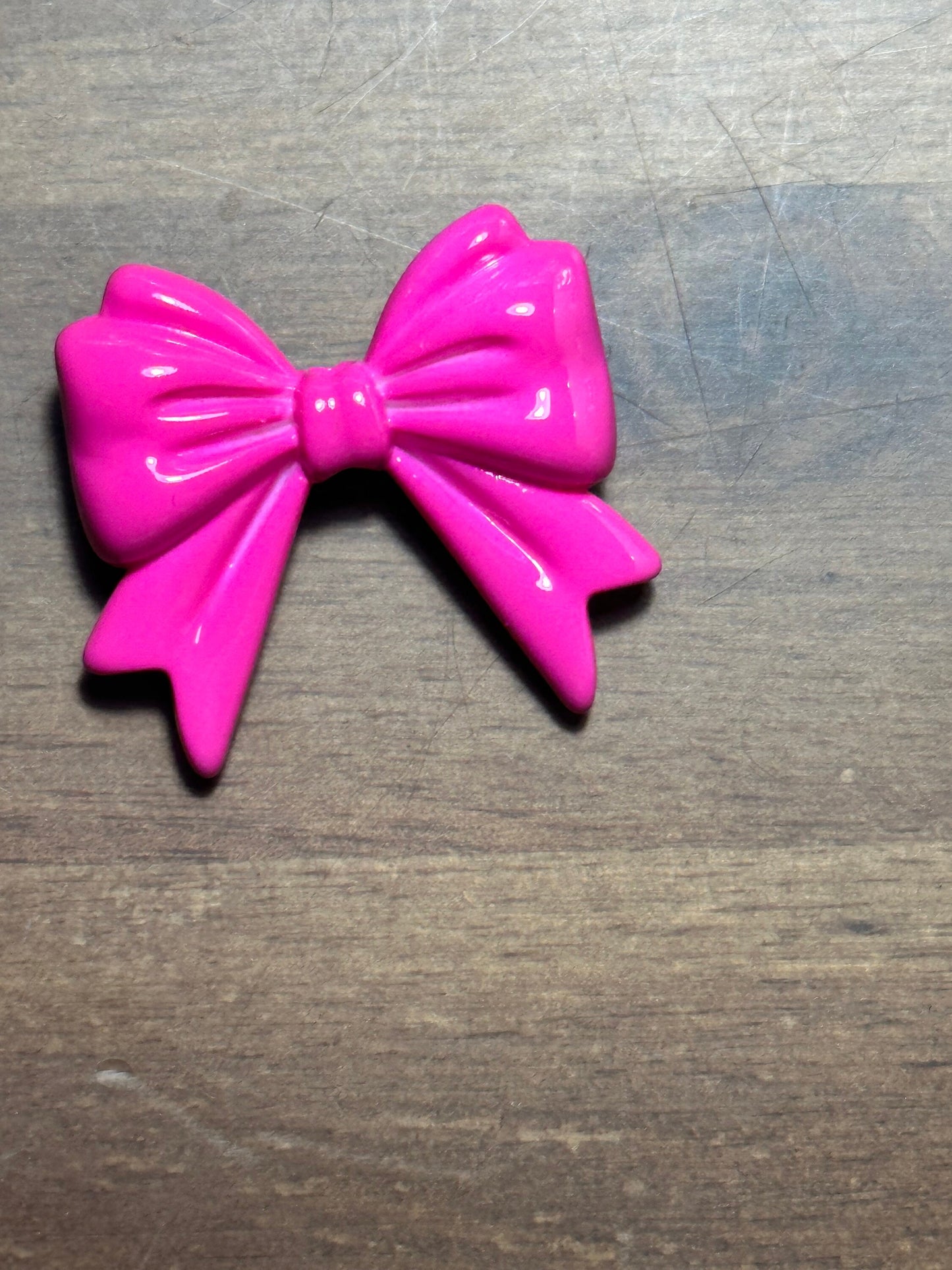 5 bow beads/Focal Bead/ beadable pen/ Silicone bead/ keychain bead/ pink