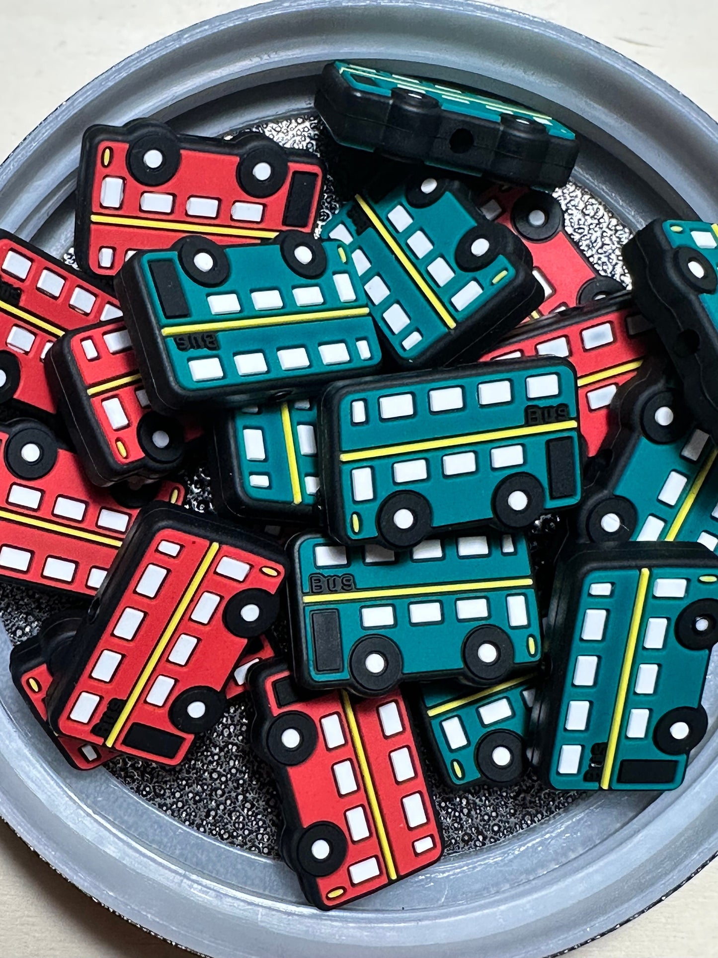 Double Decker bus/Focal Bead/ beadable pen/ Silicone bead/ keychain beads/ London