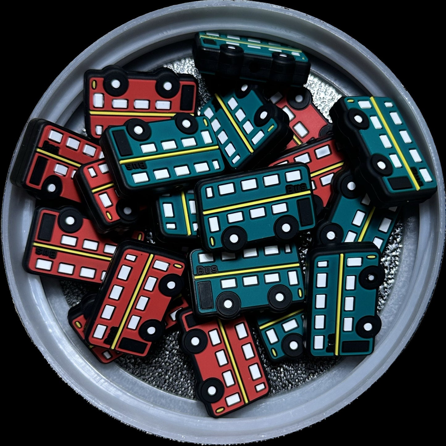Double Decker bus/Focal Bead/ beadable pen/ Silicone bead/ keychain beads/ London