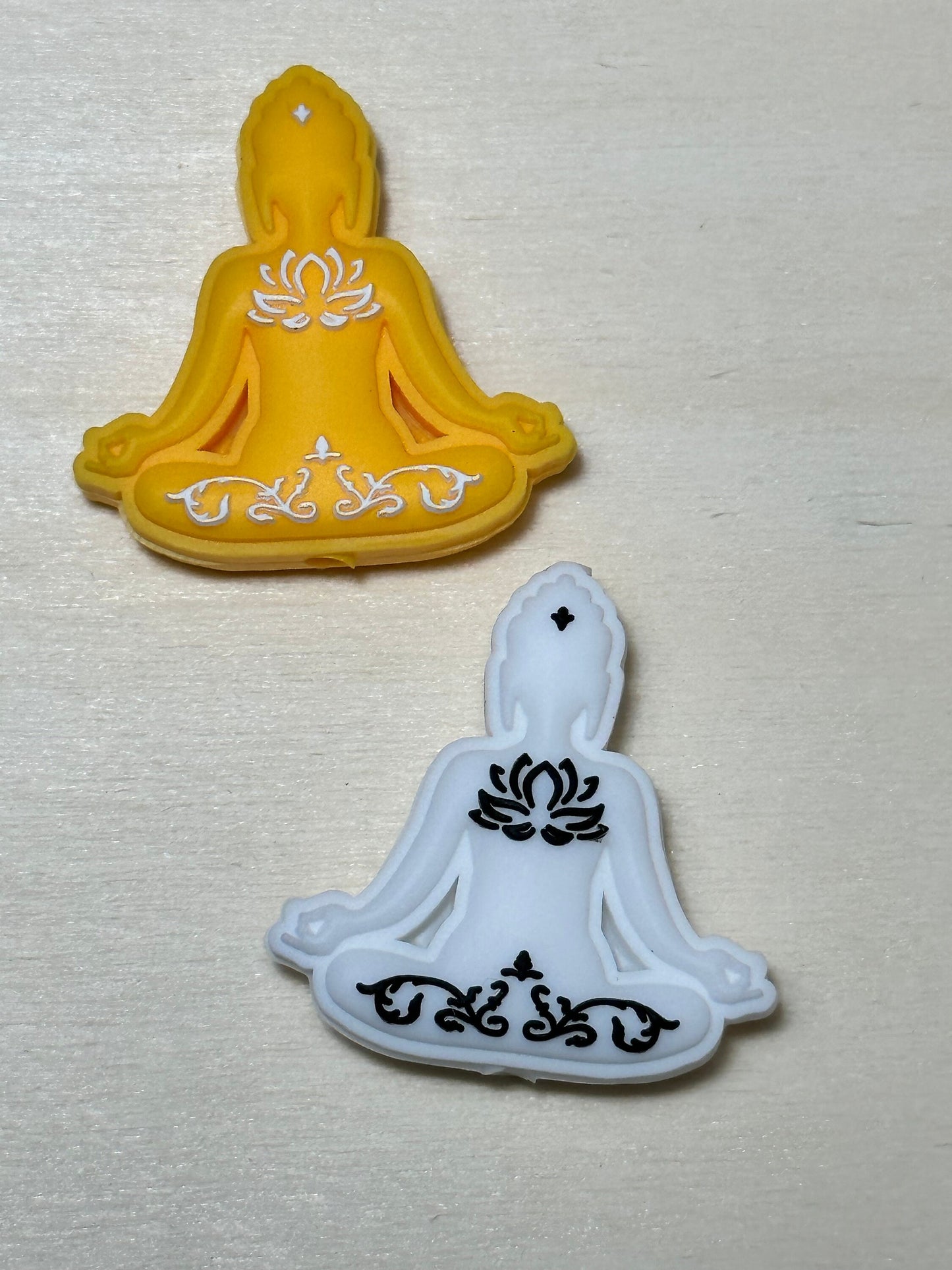 Lotus position/Focal Bead/ beadable pen/ Silicone bead/ keychain beads/ yoga/ chakra/ relaxing