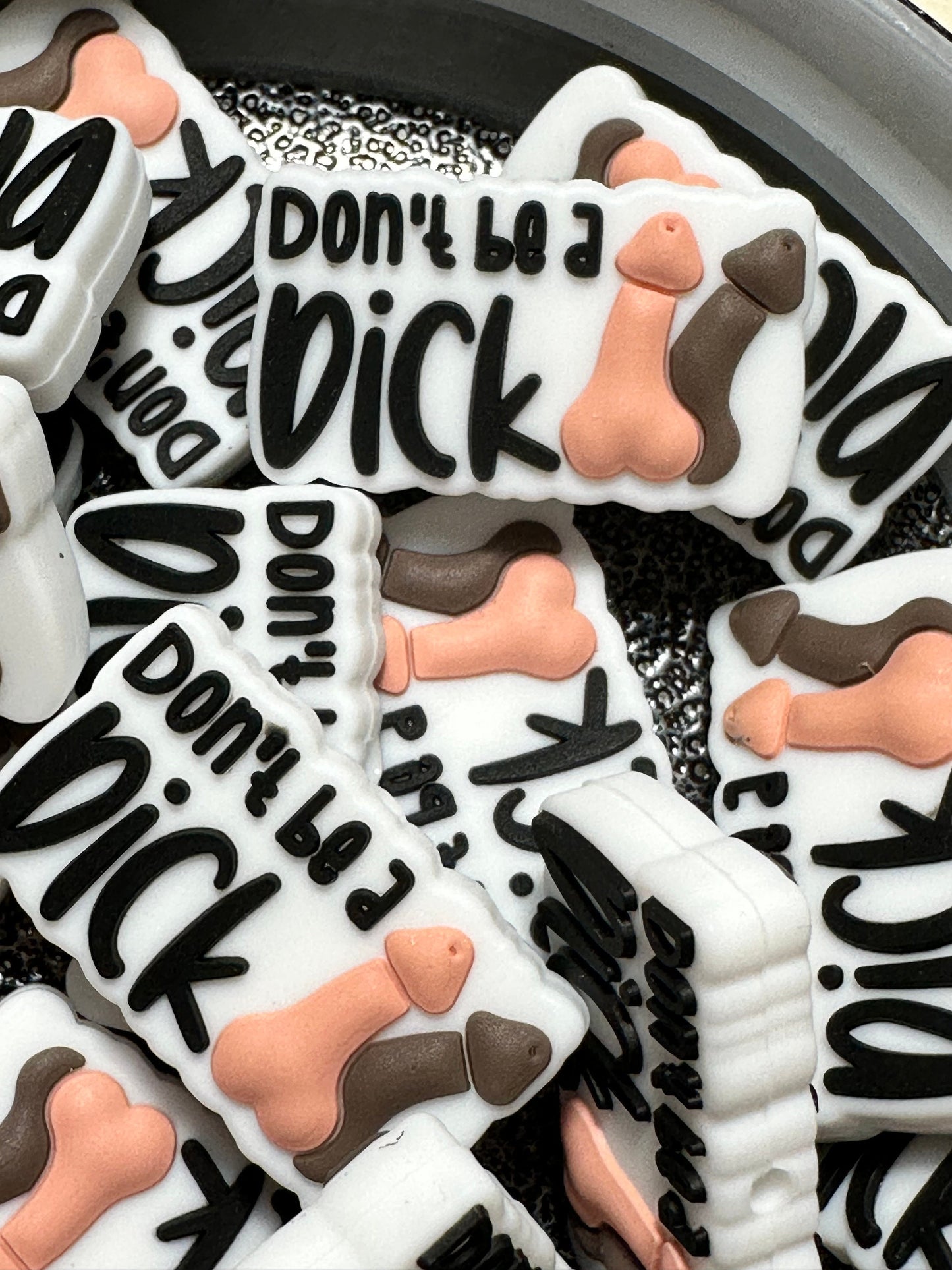 Don’t be a */Man Parts/ Adult bead/ Focal Bead/ beadable pen/ Silicone bead/ keychain bead / naughty/