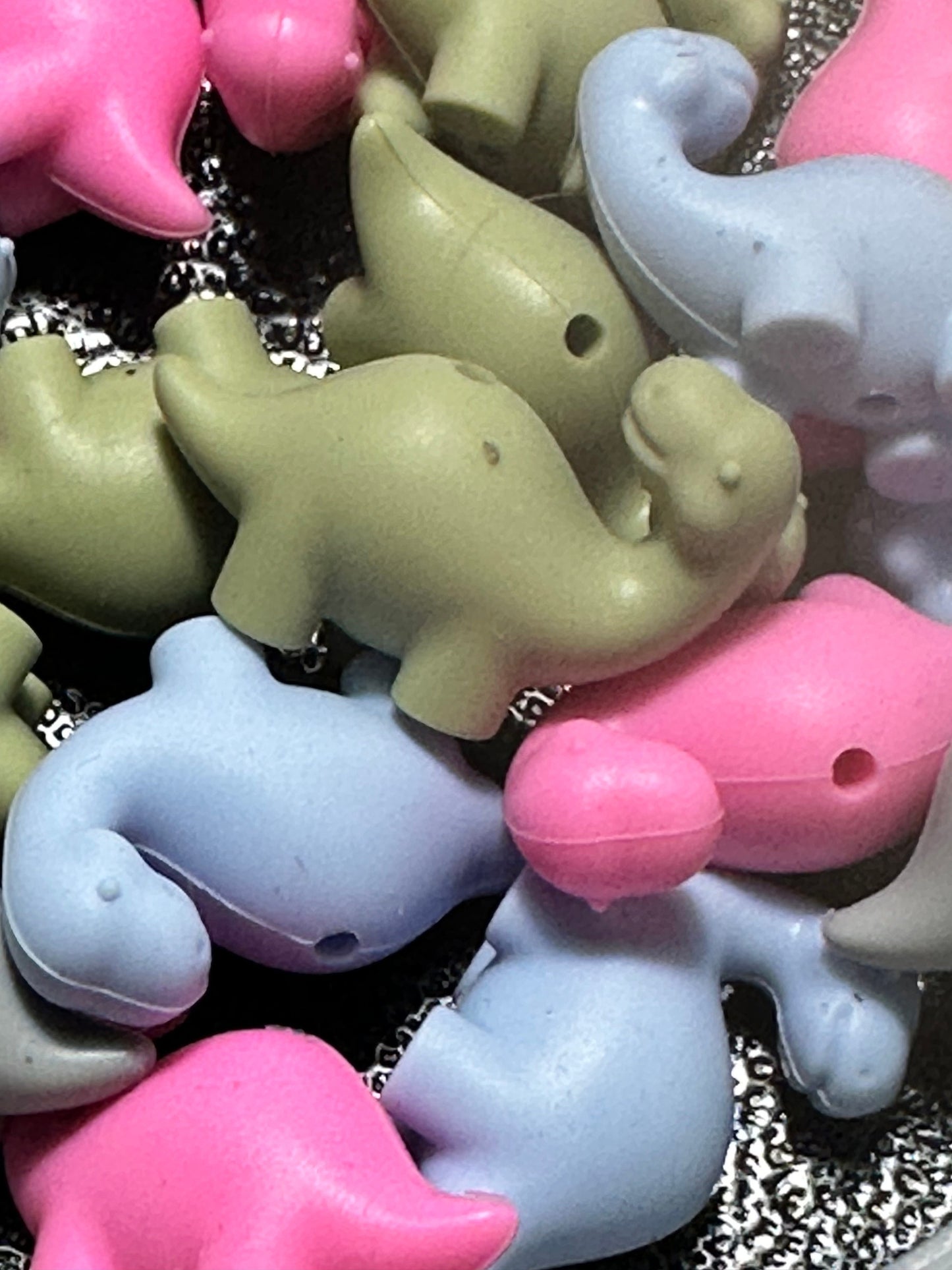 DINOSAUR 2 / Focal Bead/ beadable pen/ Silicone bead/ keychain beads/