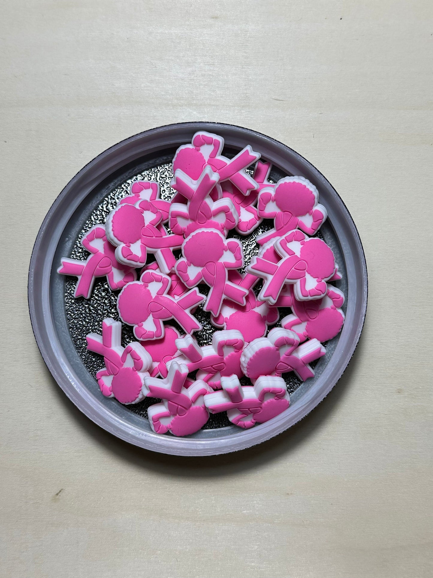 Cancer Survivor / Focal Bead/ beadable pen/ Silicone bead/ keychain bead/ Pink ribbon/ breast cancer