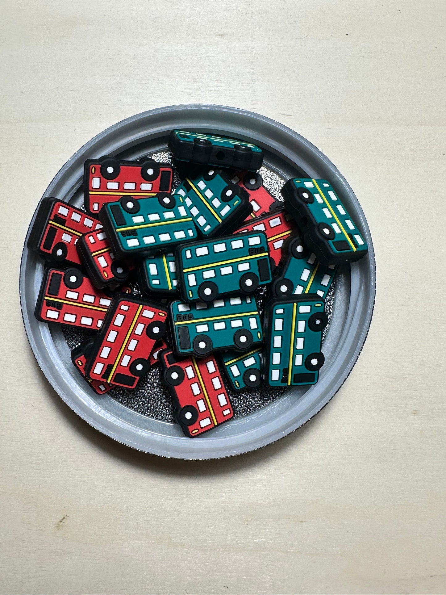 Double Decker bus/Focal Bead/ beadable pen/ Silicone bead/ keychain beads/ London