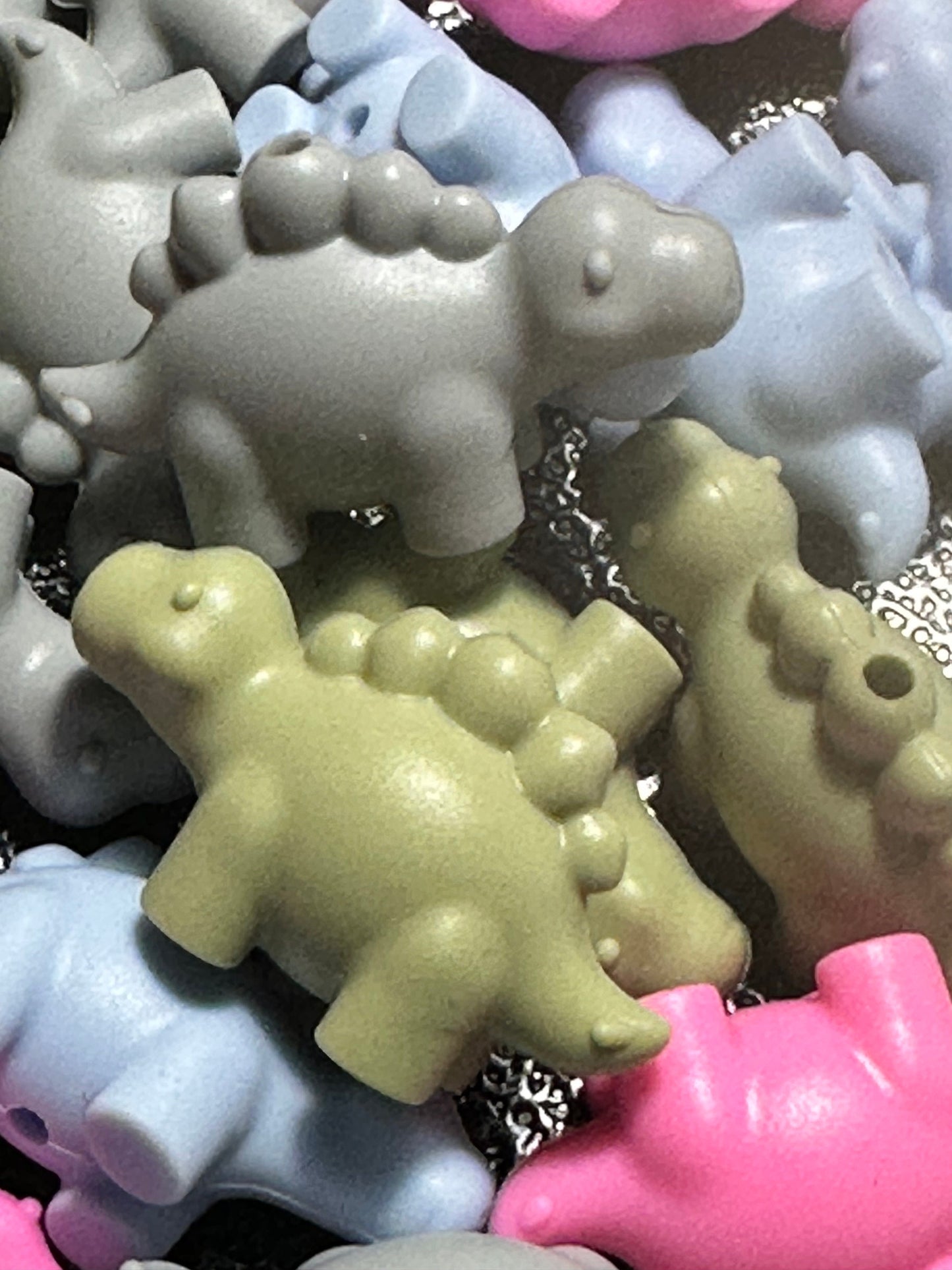 DINOSAUR 1 / Focal Bead/ beadable pen/ Silicone bead/ keychain beads/