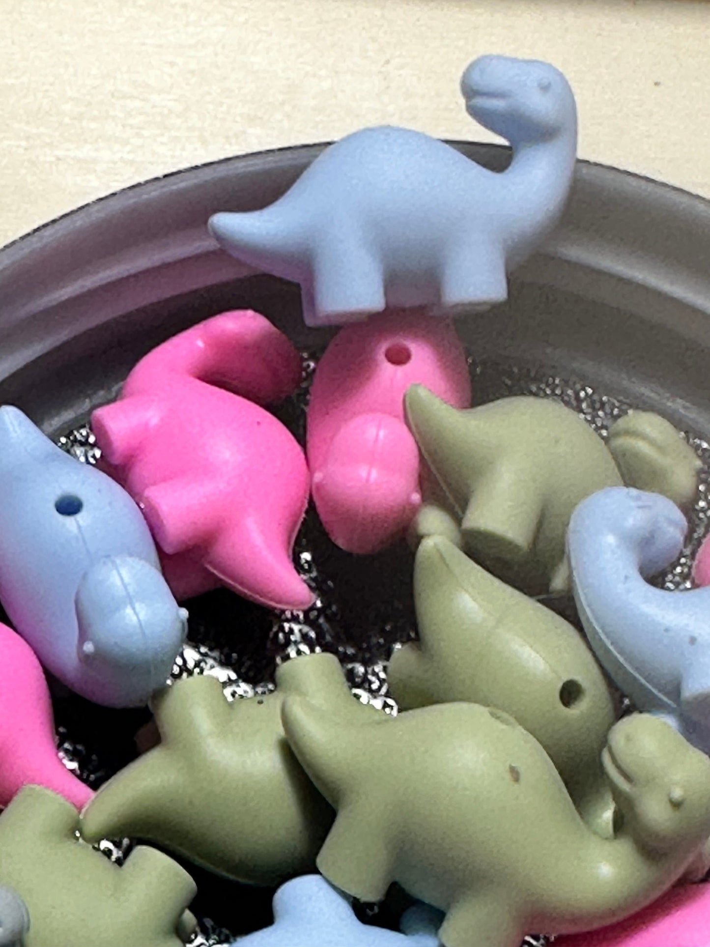 DINOSAUR 2 / Focal Bead/ beadable pen/ Silicone bead/ keychain beads/