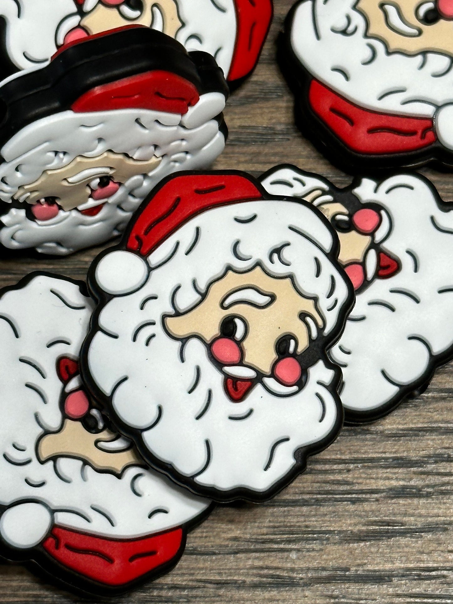 Christmas/ St Nick / Focal Bead/ beadable pen/ Silicone bead/ keychain bead/ Santa cowboy