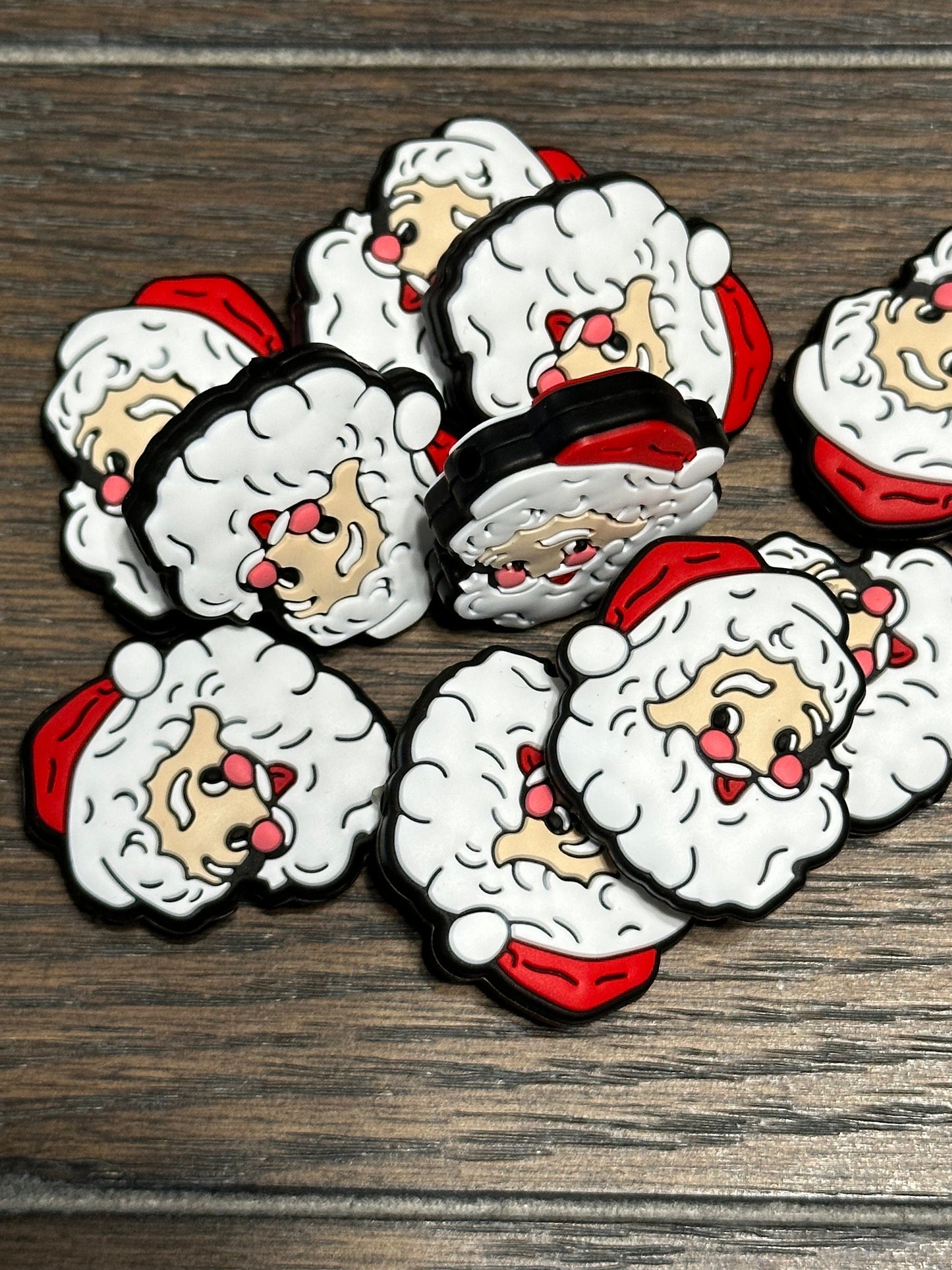 Christmas/ St Nick / Focal Bead/ beadable pen/ Silicone bead/ keychain bead/ Santa cowboy
