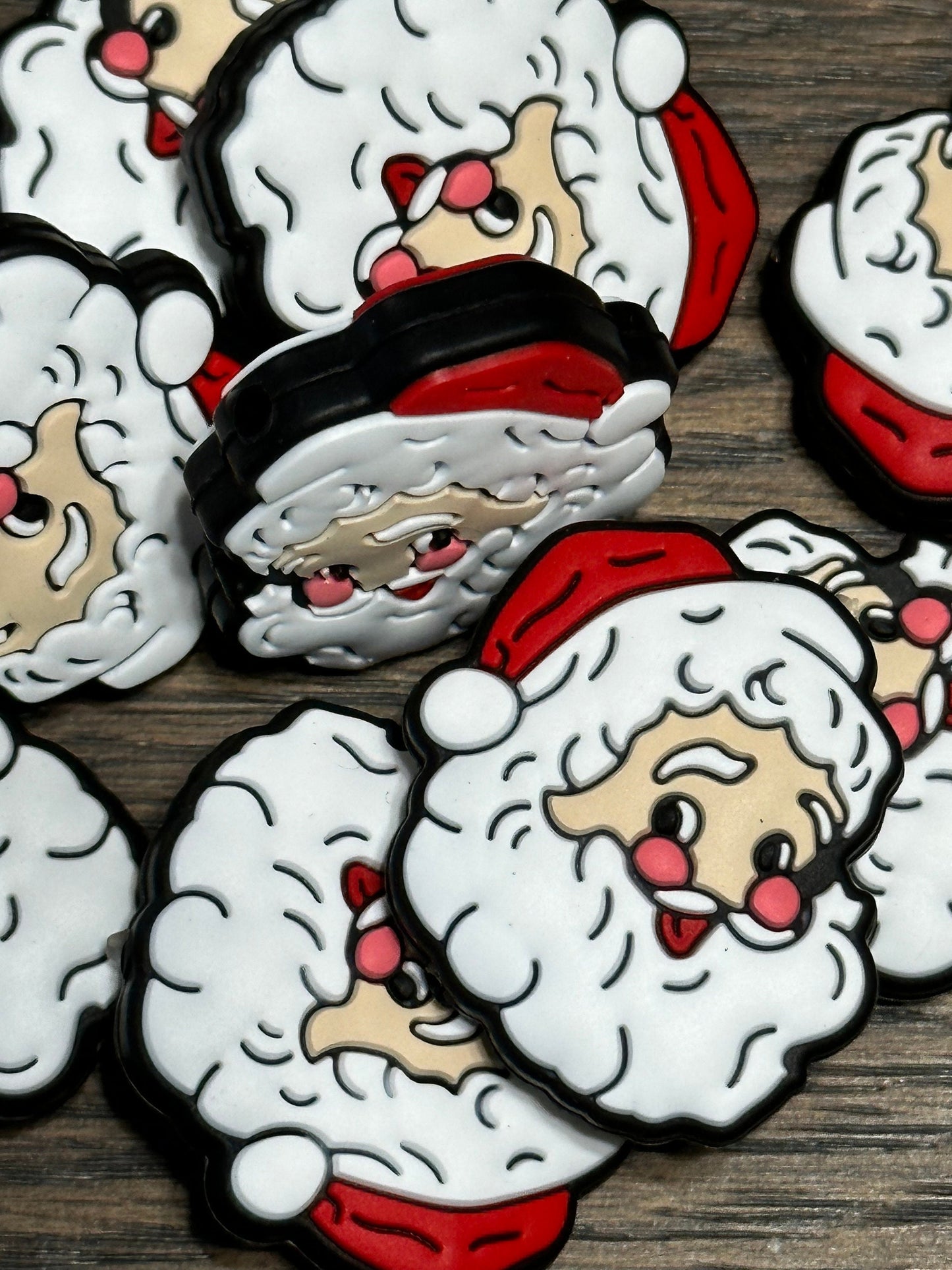 Christmas/ St Nick / Focal Bead/ beadable pen/ Silicone bead/ keychain bead/ Santa cowboy