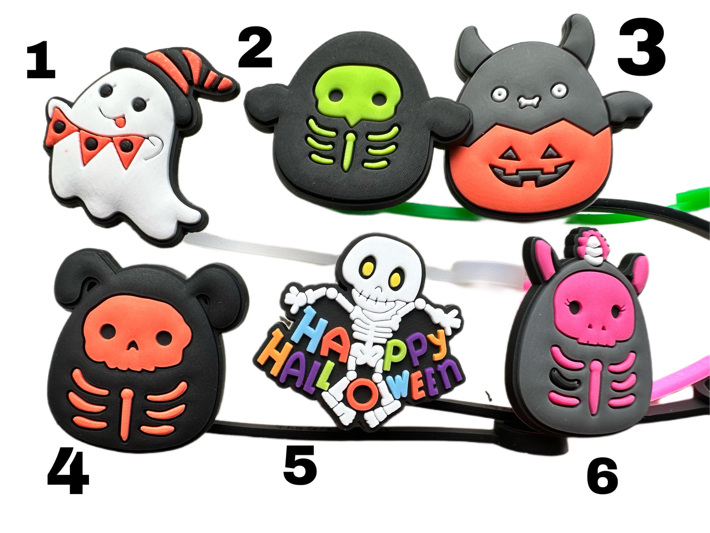 Straw Cap Cover/ Reusable/ Tumbler/ Stan Cup Accessories/ Halloween/Ghost