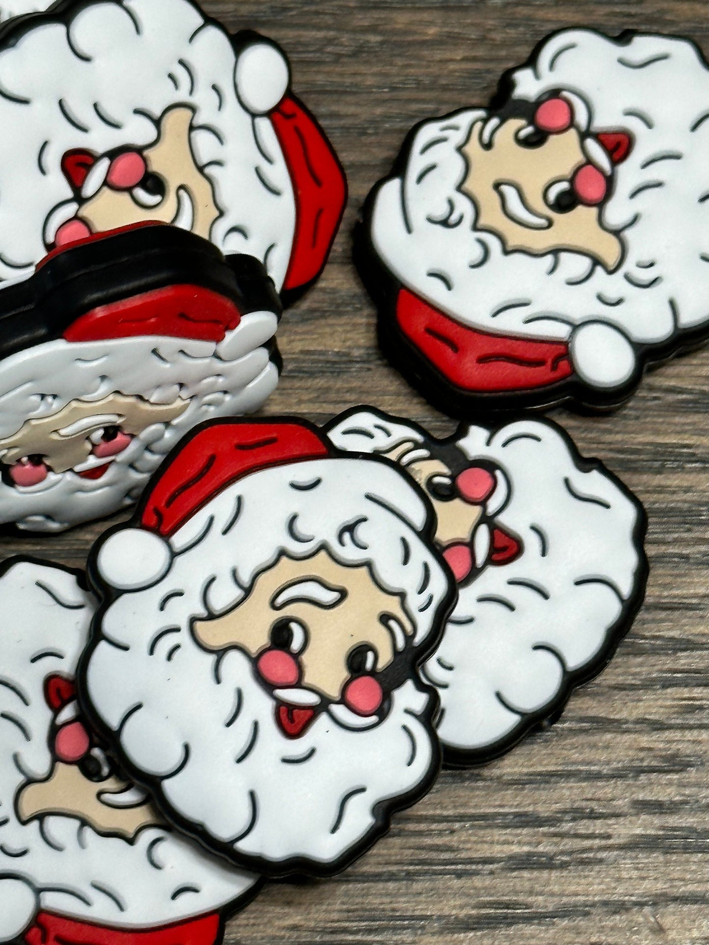 Christmas/ St Nick / Focal Bead/ beadable pen/ Silicone bead/ keychain bead/ Santa cowboy