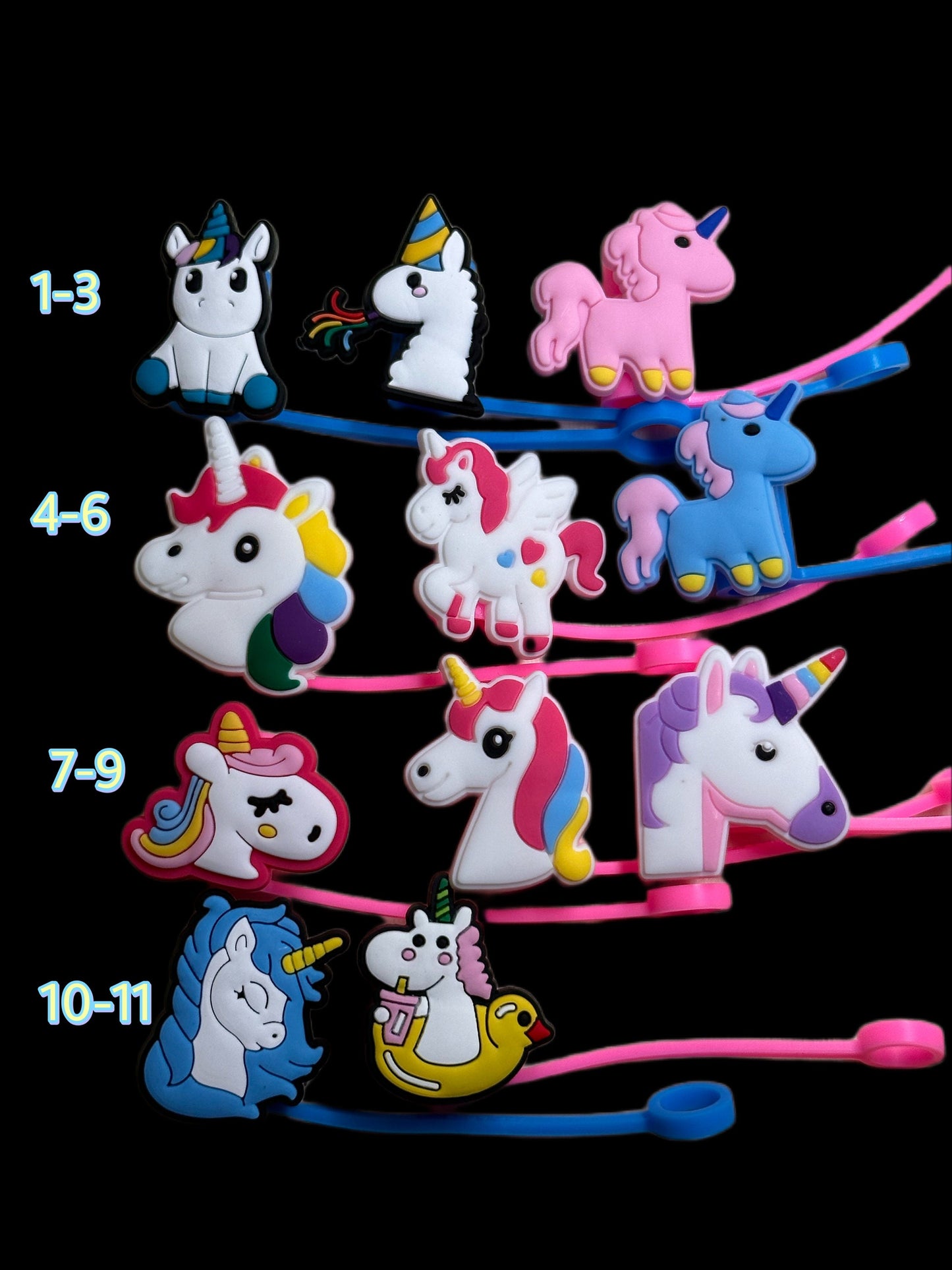 Straw Cap Cover/ Reusable/ Tumbler/ Stan Cup Accessories/ Unicorn/ Unicorns/ Straw Topper
