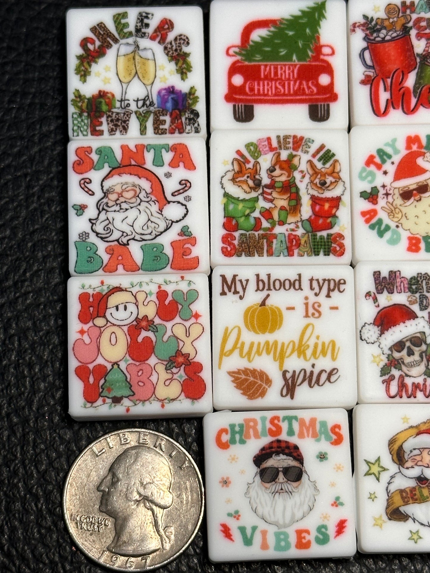 Christmas Focal Bead/ beadable pen/ Silicone bead/ keychain bead/ scary guy/ Christmas