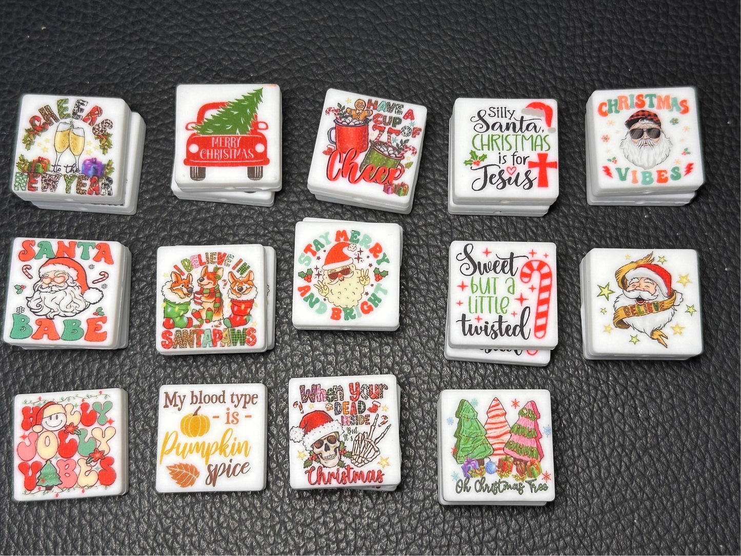 Christmas Focal Bead/ beadable pen/ Silicone bead/ keychain bead/ scary guy/ Christmas