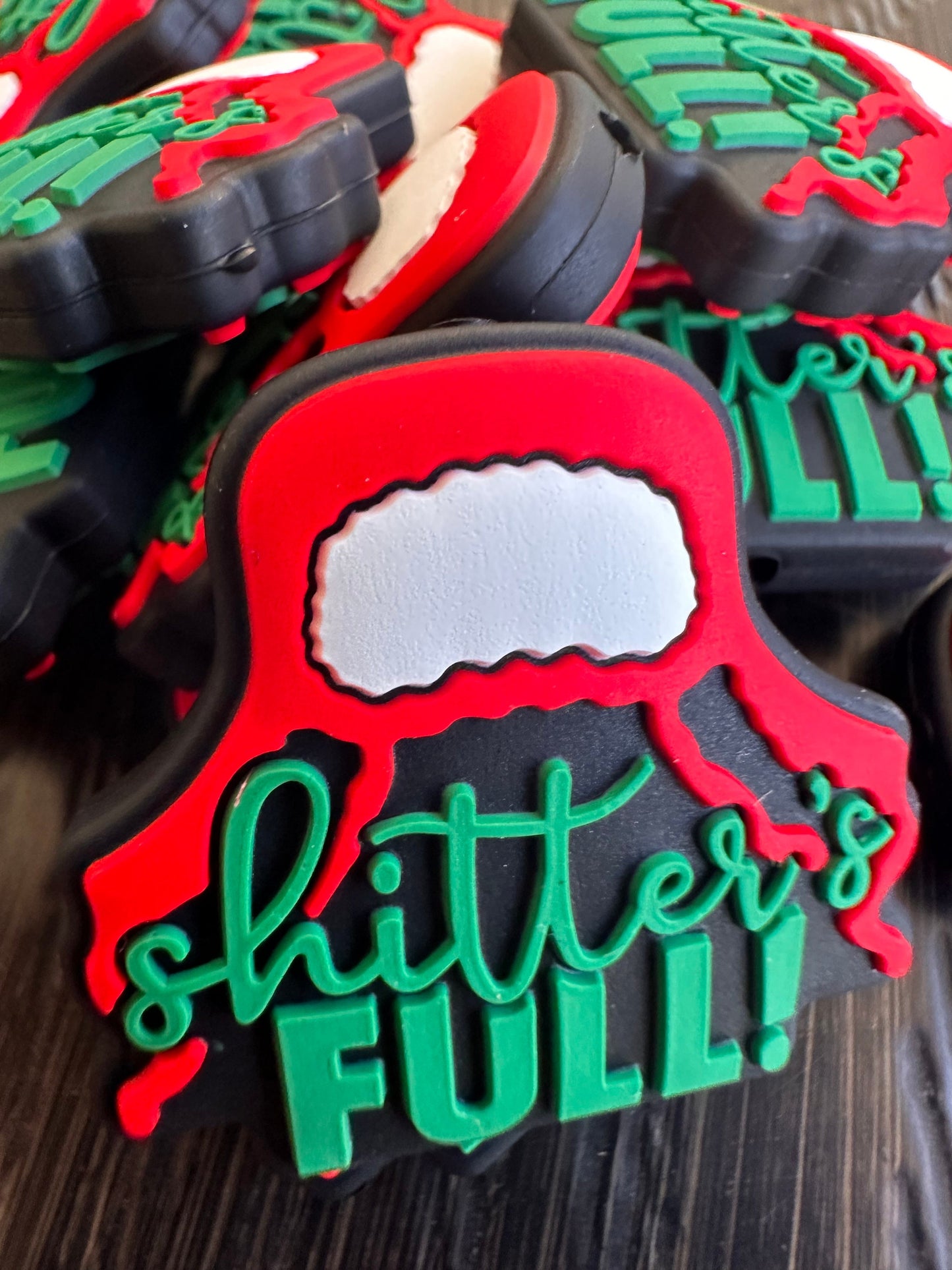 Christmas hat Focal Bead/ beadable pen/ Silicone bead/ keychain bead/