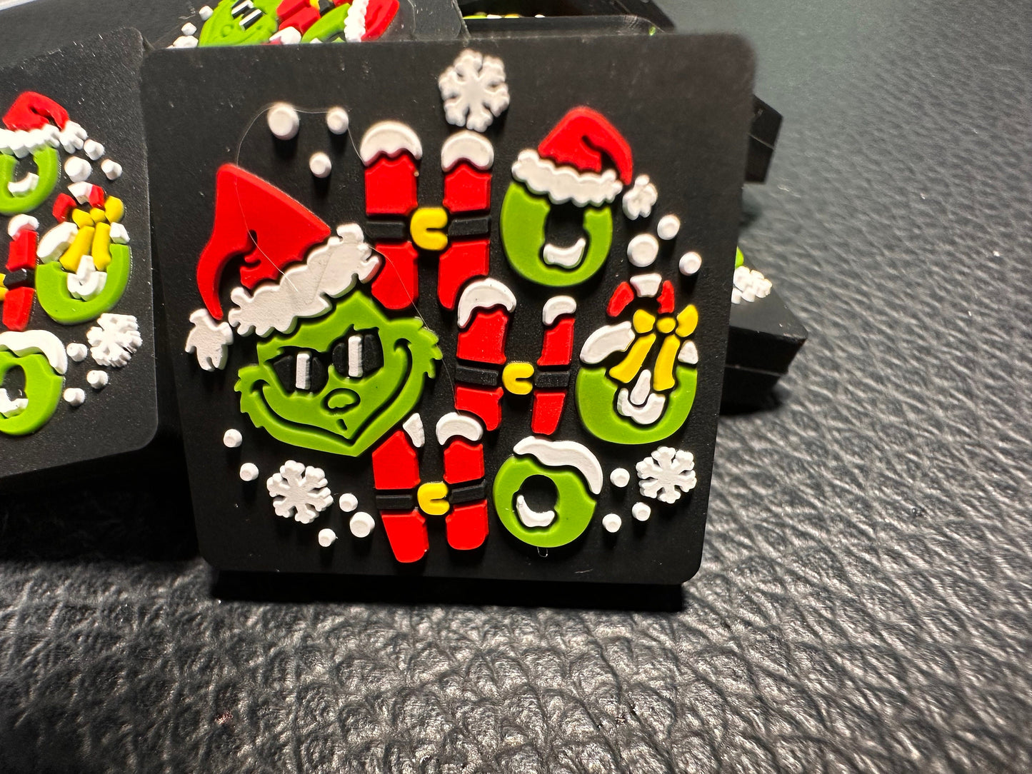 Christmas/ Focal Bead/ beadable pen/ Silicone bead/ keychain bead/green guy/