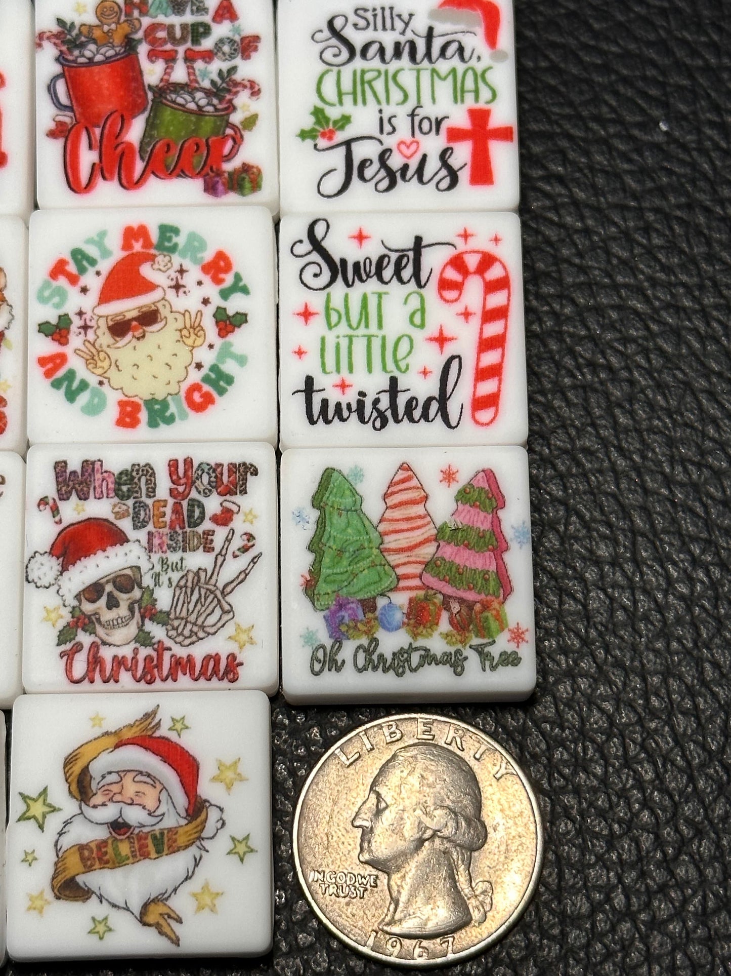 Christmas Focal Bead/ beadable pen/ Silicone bead/ keychain bead/ scary guy/ Christmas