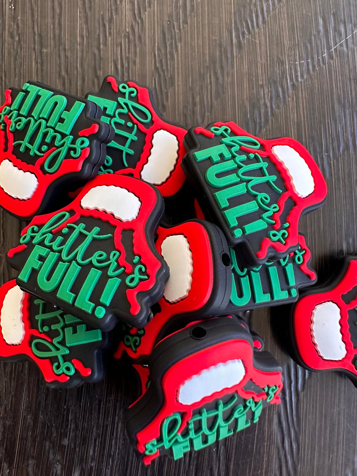 Christmas hat Focal Bead/ beadable pen/ Silicone bead/ keychain bead/