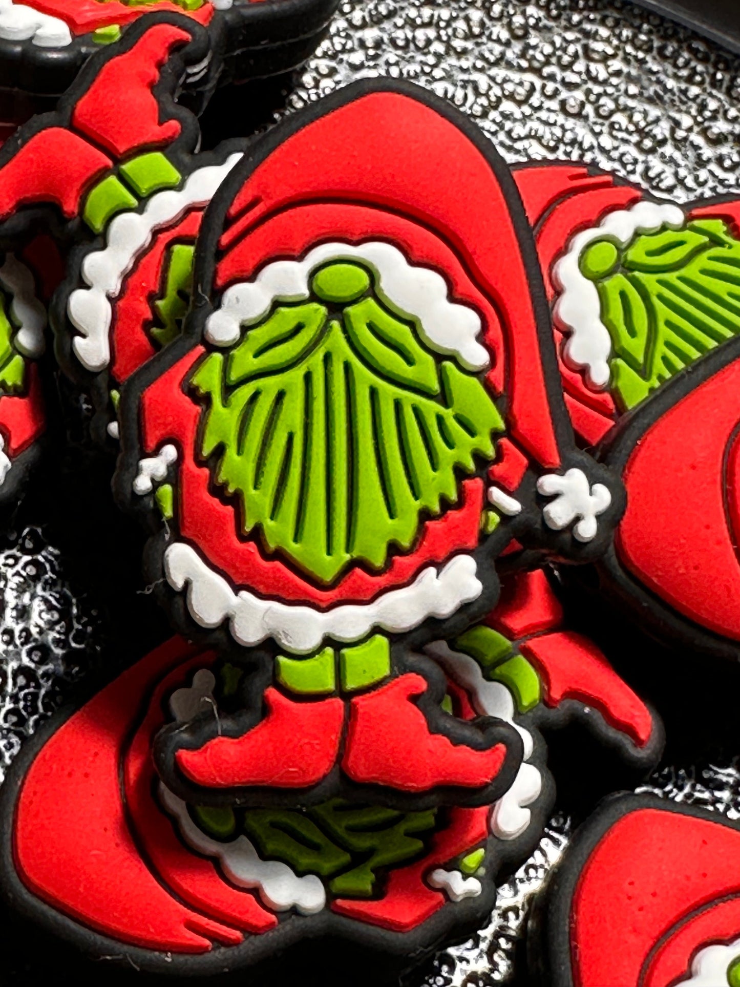Santa Gnome/ Christmas/ Focal Bead/ beadable pen/ Silicone bead/ keychain bead/gnome Santa