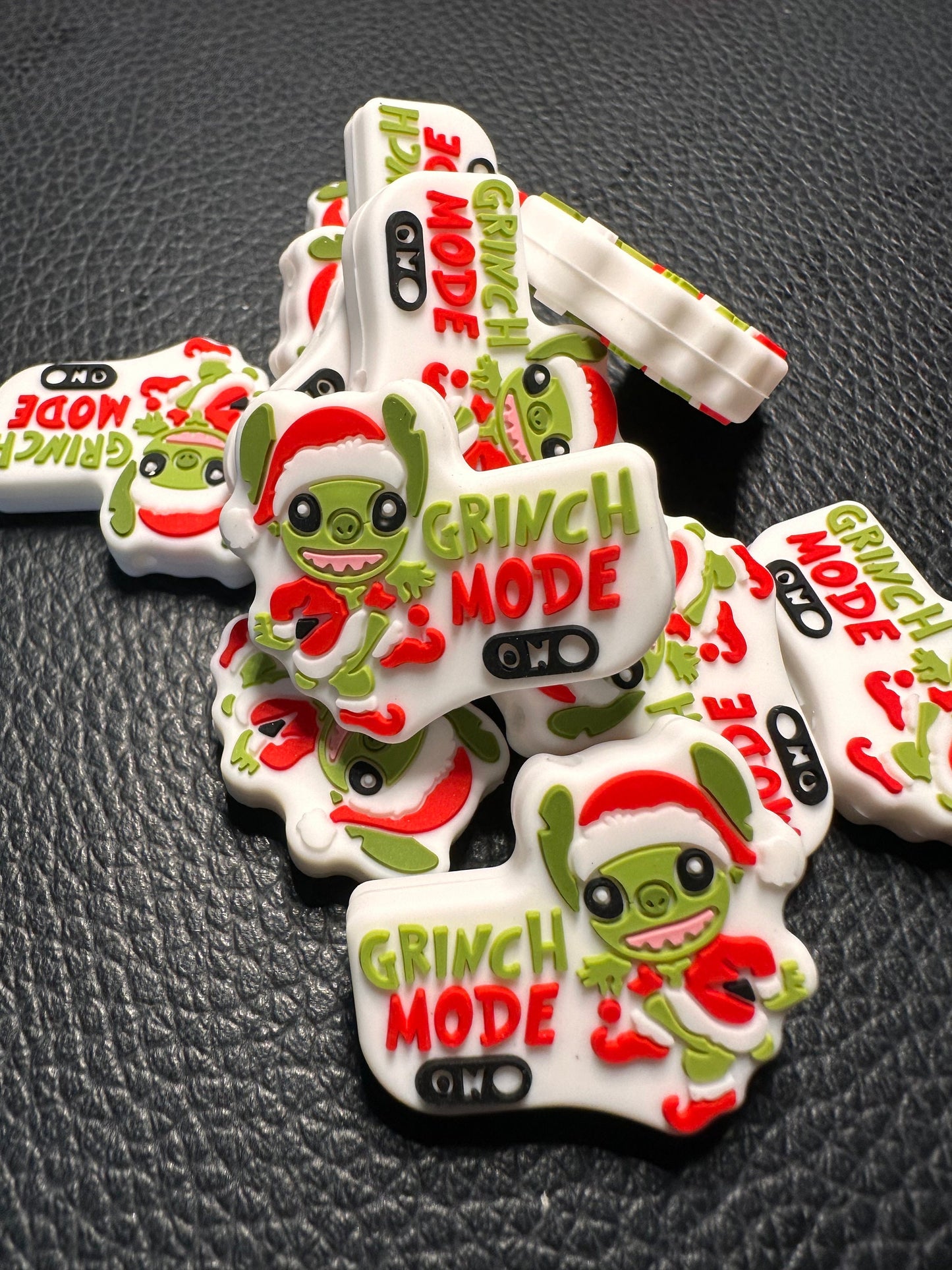 Green guy / Focal Bead/ beadable pen/ Silicone bead/ keychain bead/ scary guy/ Christmas/