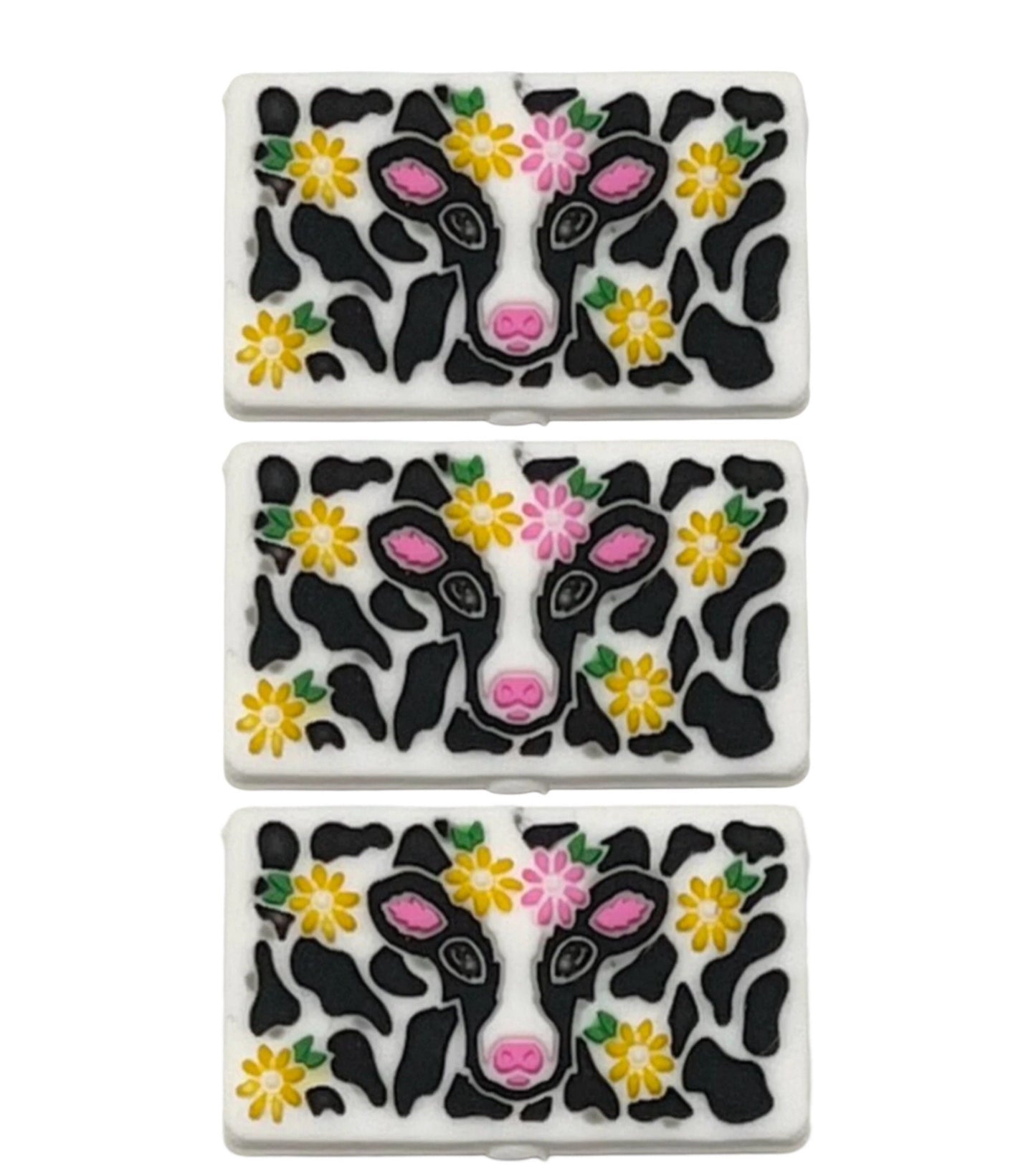 Cow / Focal Bead/ beadable pen/ Silicone bead/ keychain bead/ animal/