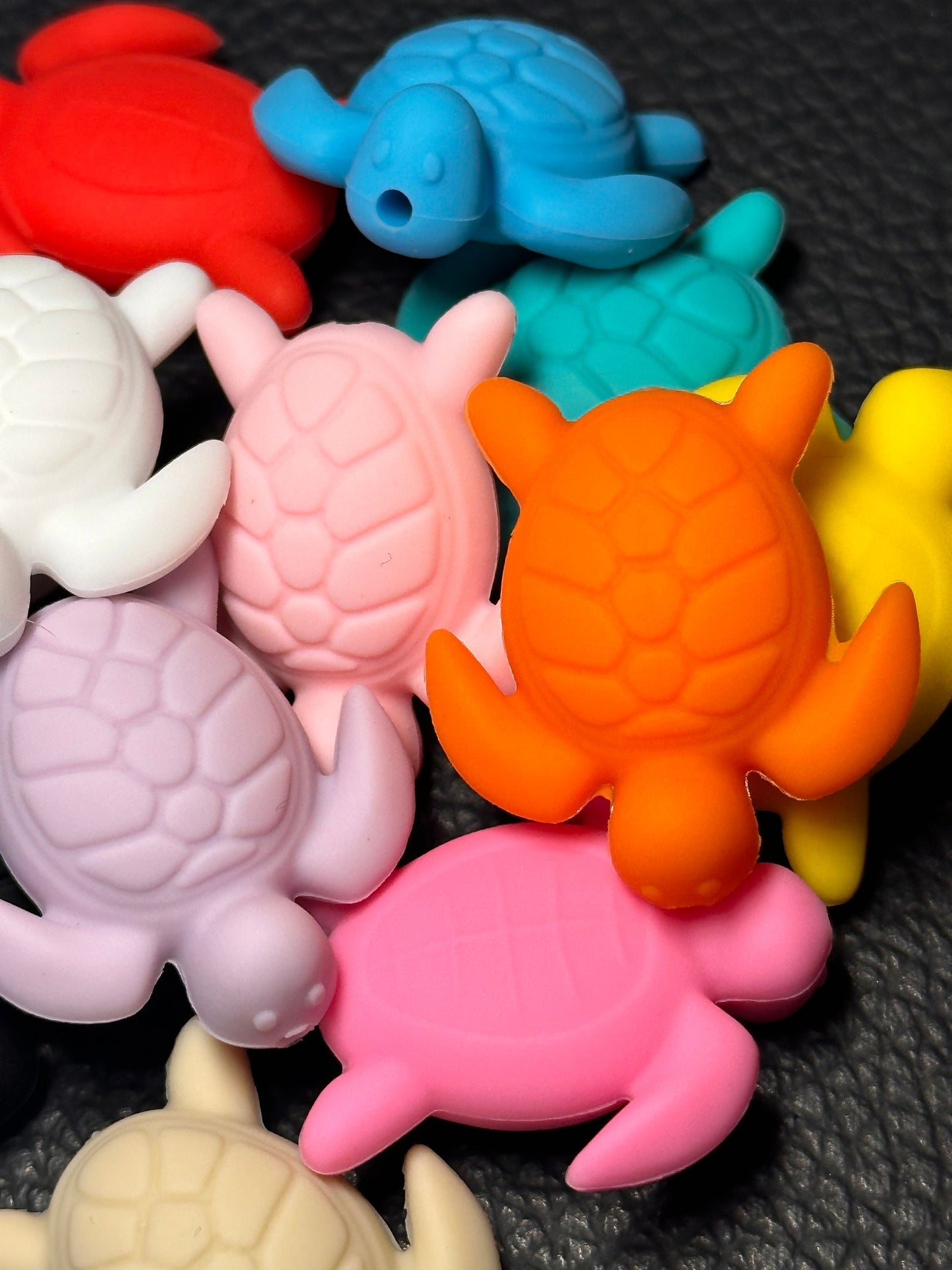 NEW Two turtle (2) Focal Beads/ beadable pen/ Silicone bead/ keychain bead / DIY/ turtle/tropical/ ocean/ beach