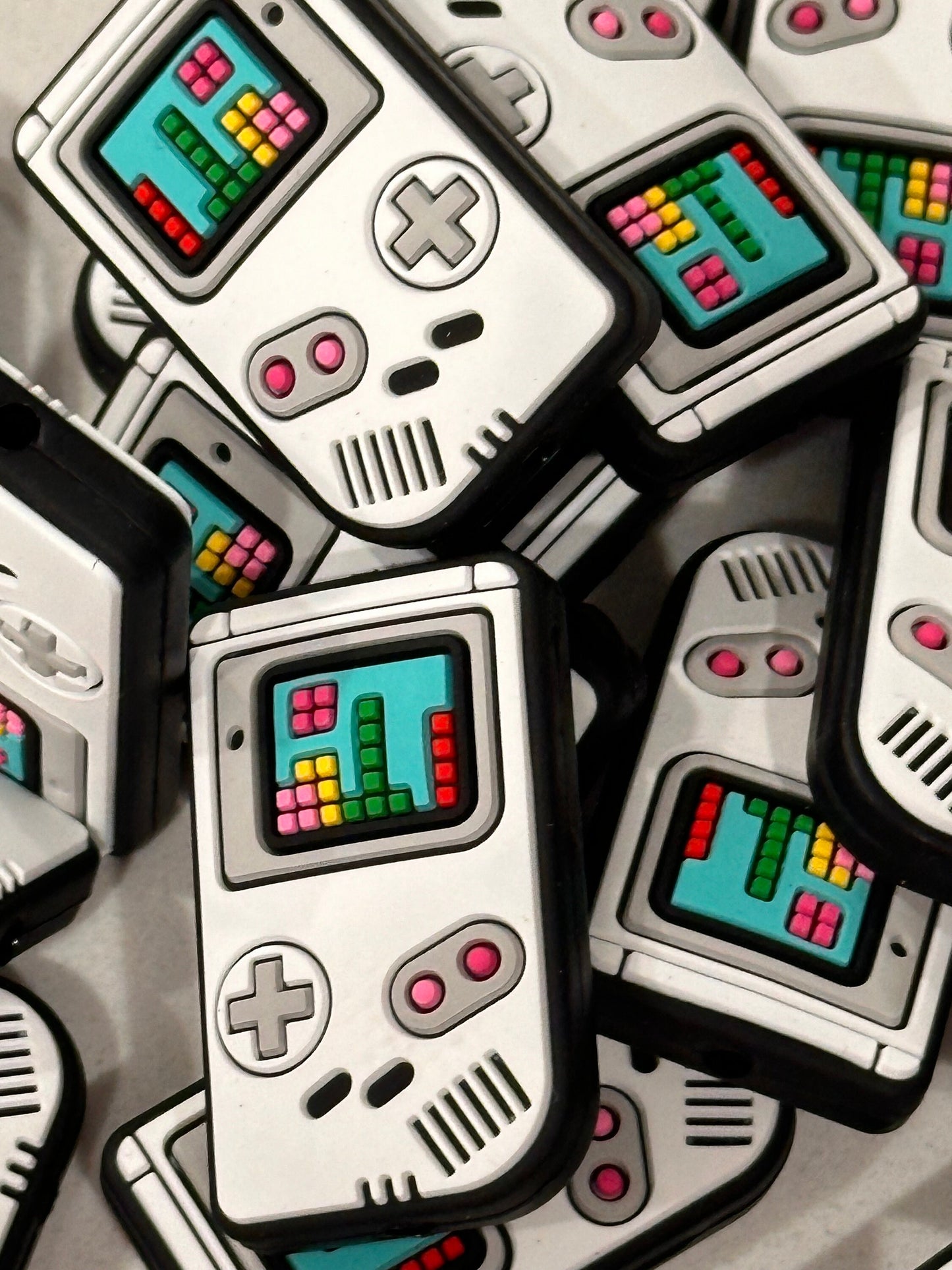 Silicone focal bead/ keychain bead/handheld computer game/ popular video game/ electronic game