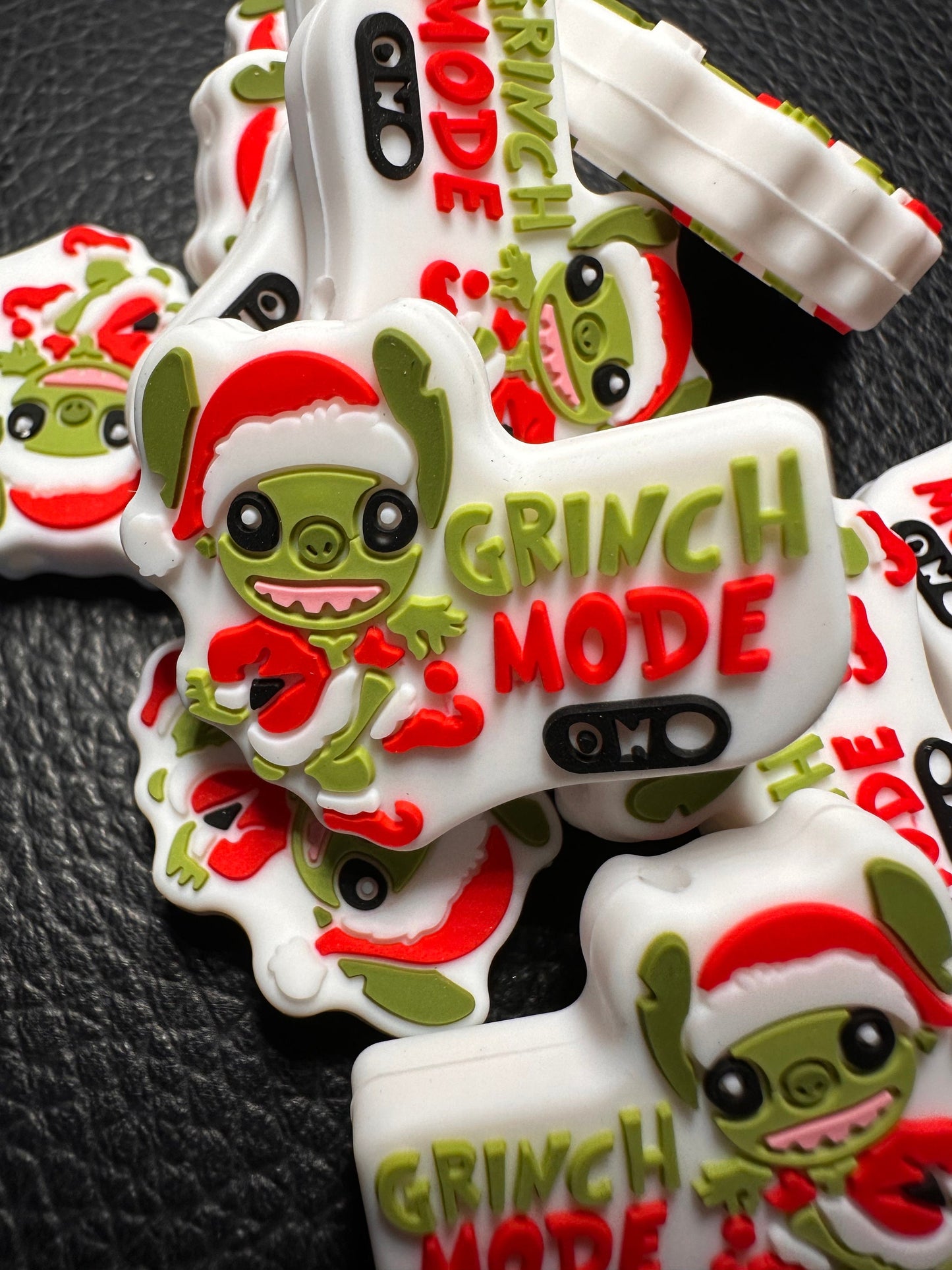 Green guy / Focal Bead/ beadable pen/ Silicone bead/ keychain bead/ scary guy/ Christmas/