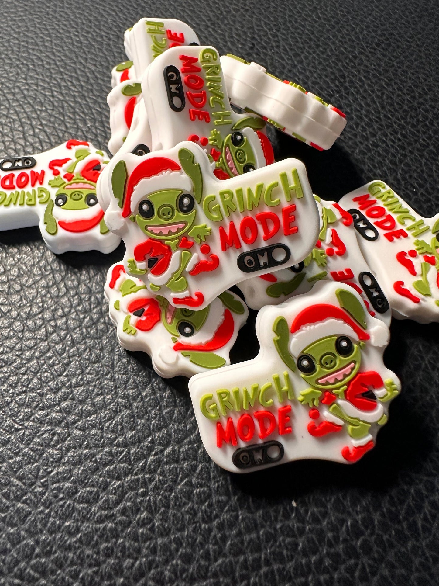 Green guy / Focal Bead/ beadable pen/ Silicone bead/ keychain bead/ scary guy/ Christmas/