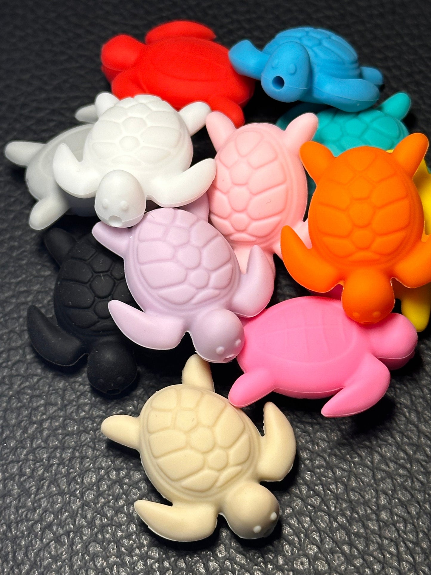 NEW Two turtle (2) Focal Beads/ beadable pen/ Silicone bead/ keychain bead / DIY/ turtle/tropical/ ocean/ beach