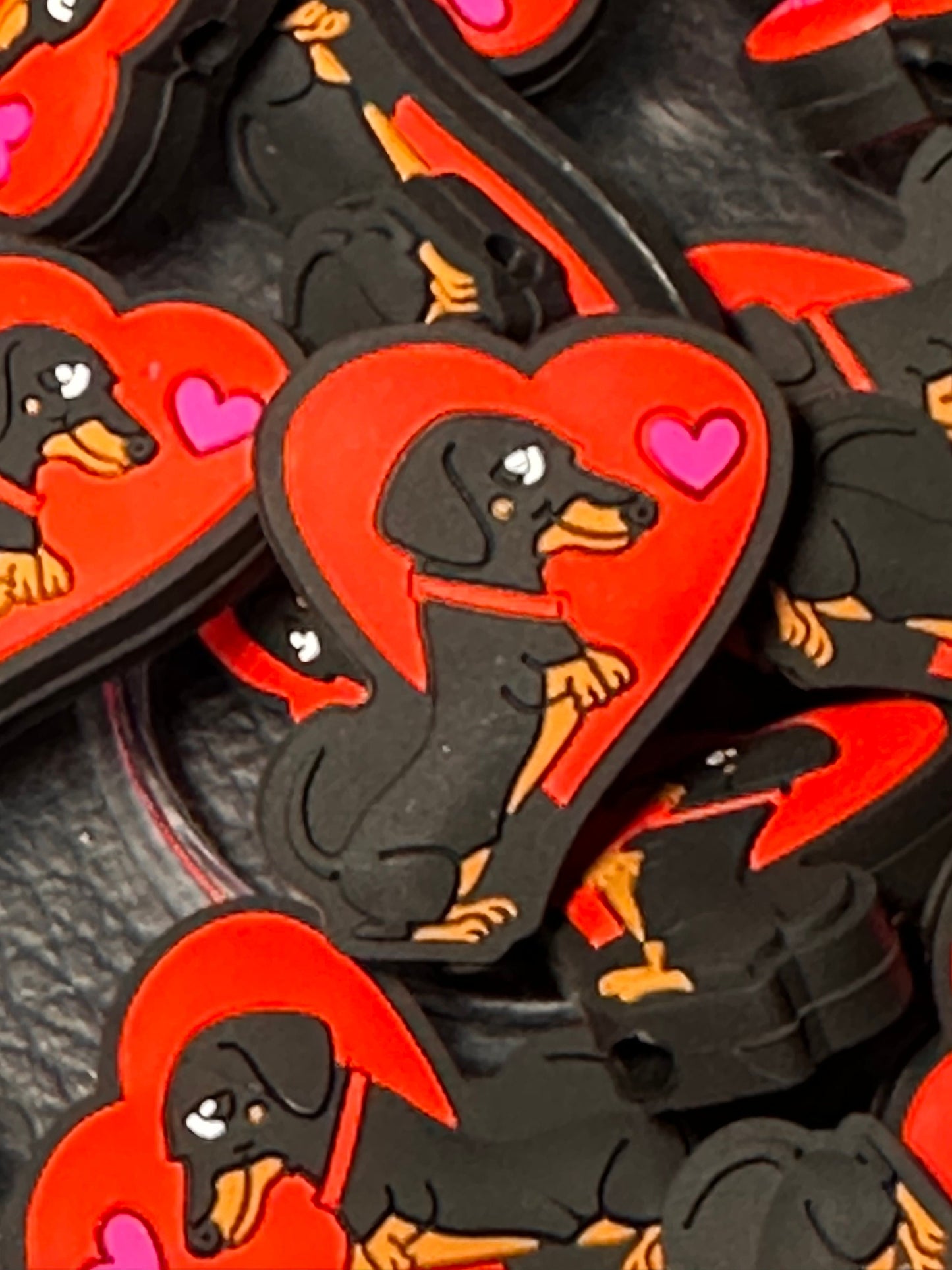 Wiener dog Focal Bead/ beadable pen/ Silicone bead/ keychain bead/ DIY/ Valentines Day/ dog