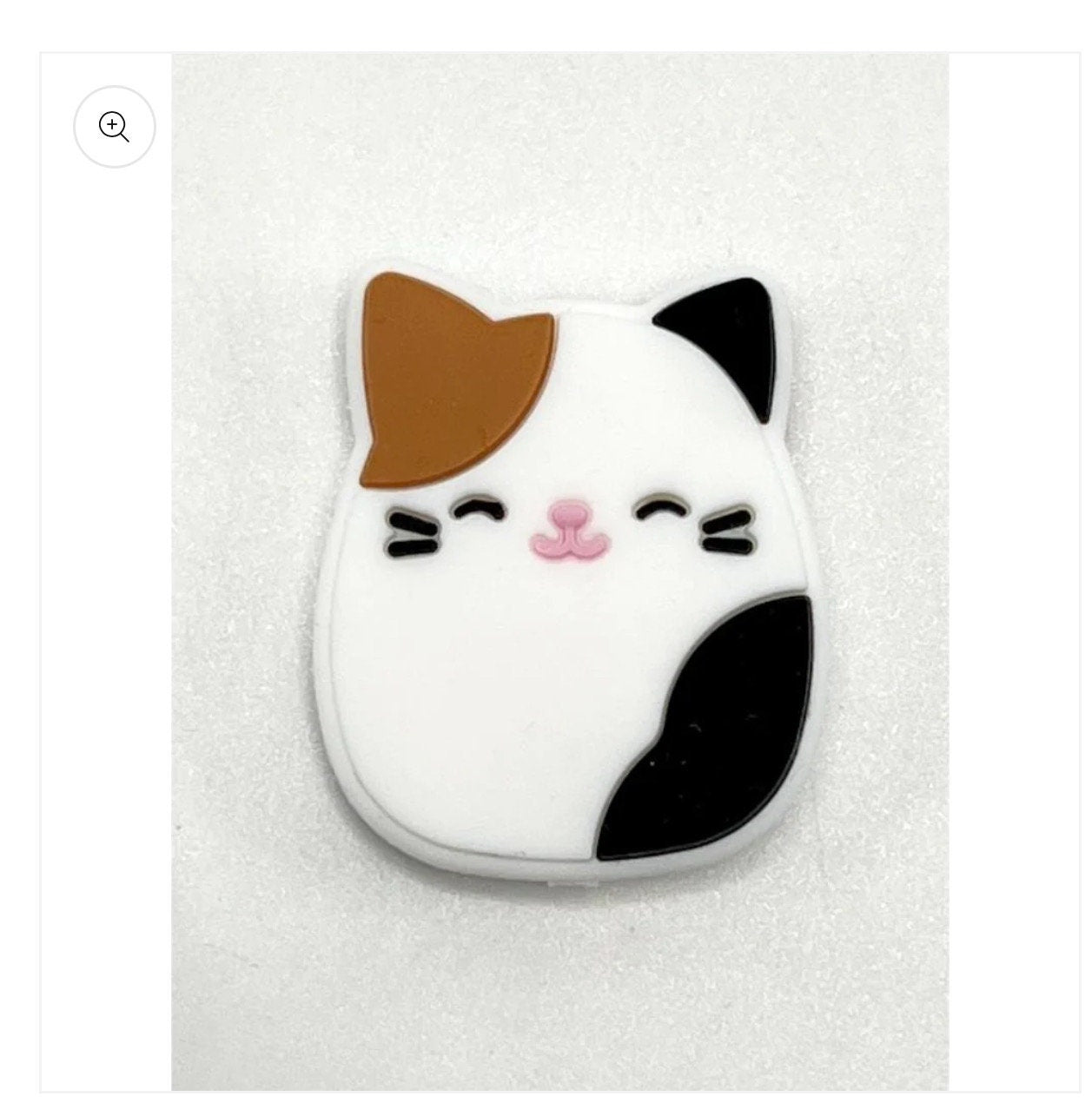 Black and brown squishy cat Focal Bead/ beadable pen/ Silicone bead/ animal/ keychain bead/ kitty