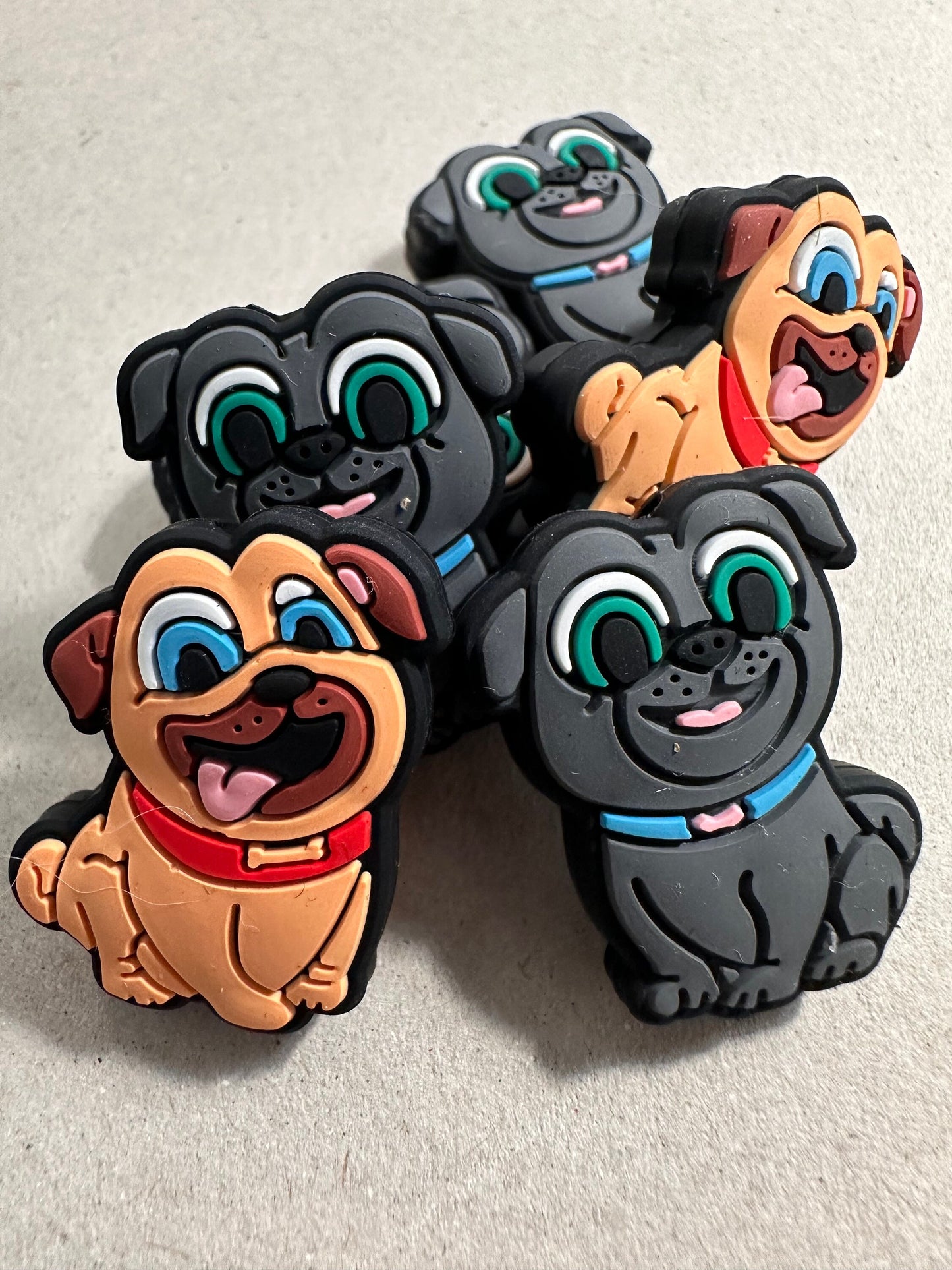 Pug dogs/ Focal Bead/ beadable pen/ Silicone bead/ keychain bead/ DIY/ Dogs