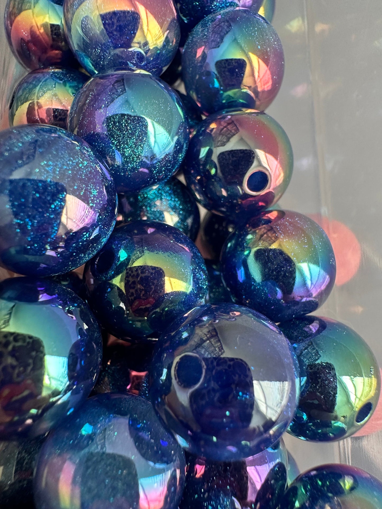 Glitter galaxy beads included/fancy Bead/ beadable pen/ keychain bead/assorted colors