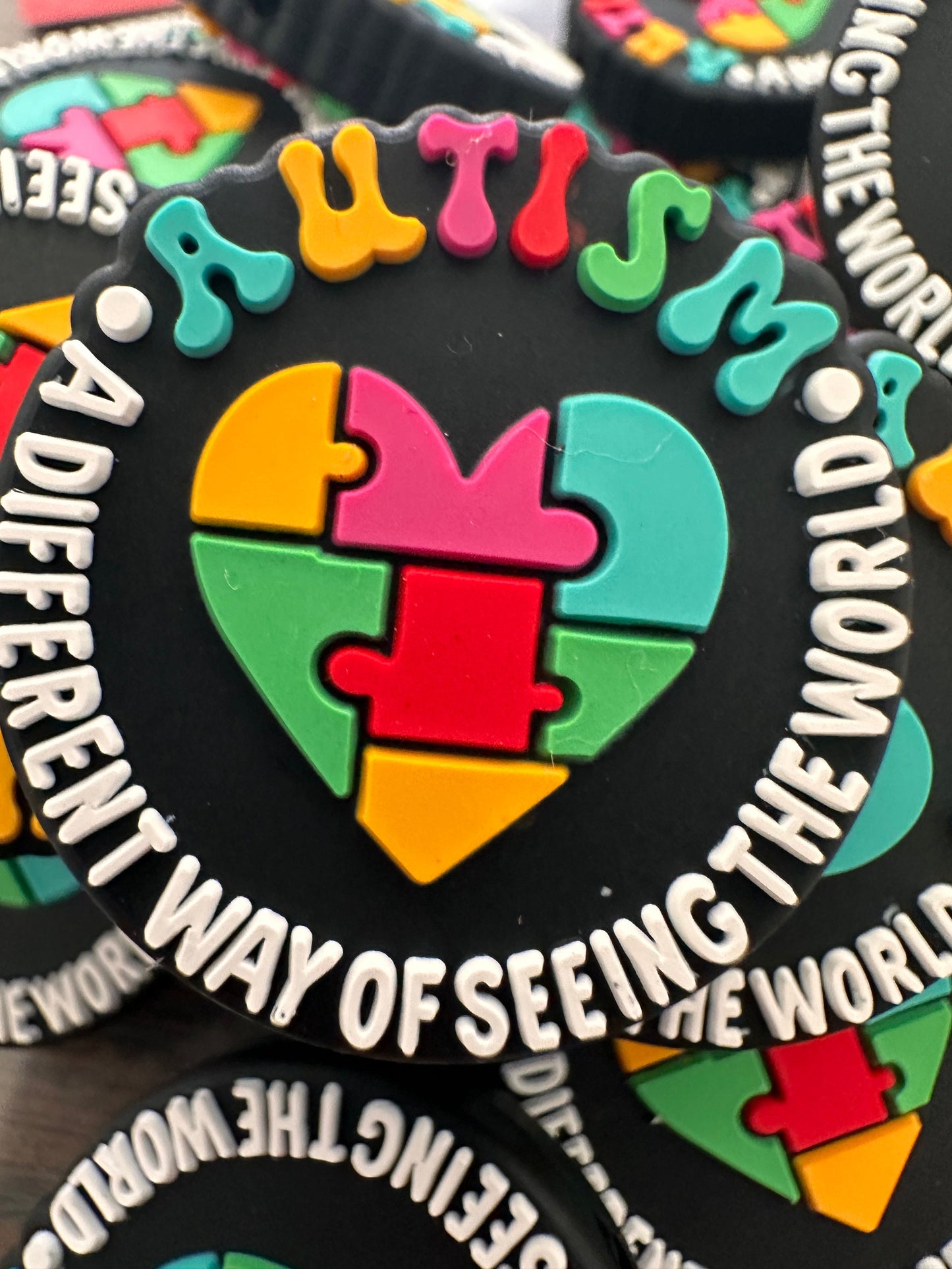 Autism Awareness Puzzle Focal Beads/ beadable pen/ Silicone bead/ keychain bead/ style 4