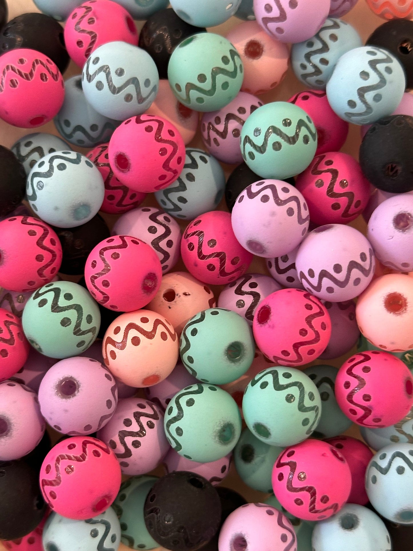 Aztec beads/ Perfect for pen beading /jewelry/ perfect to go with western focals /Ten (10) random color