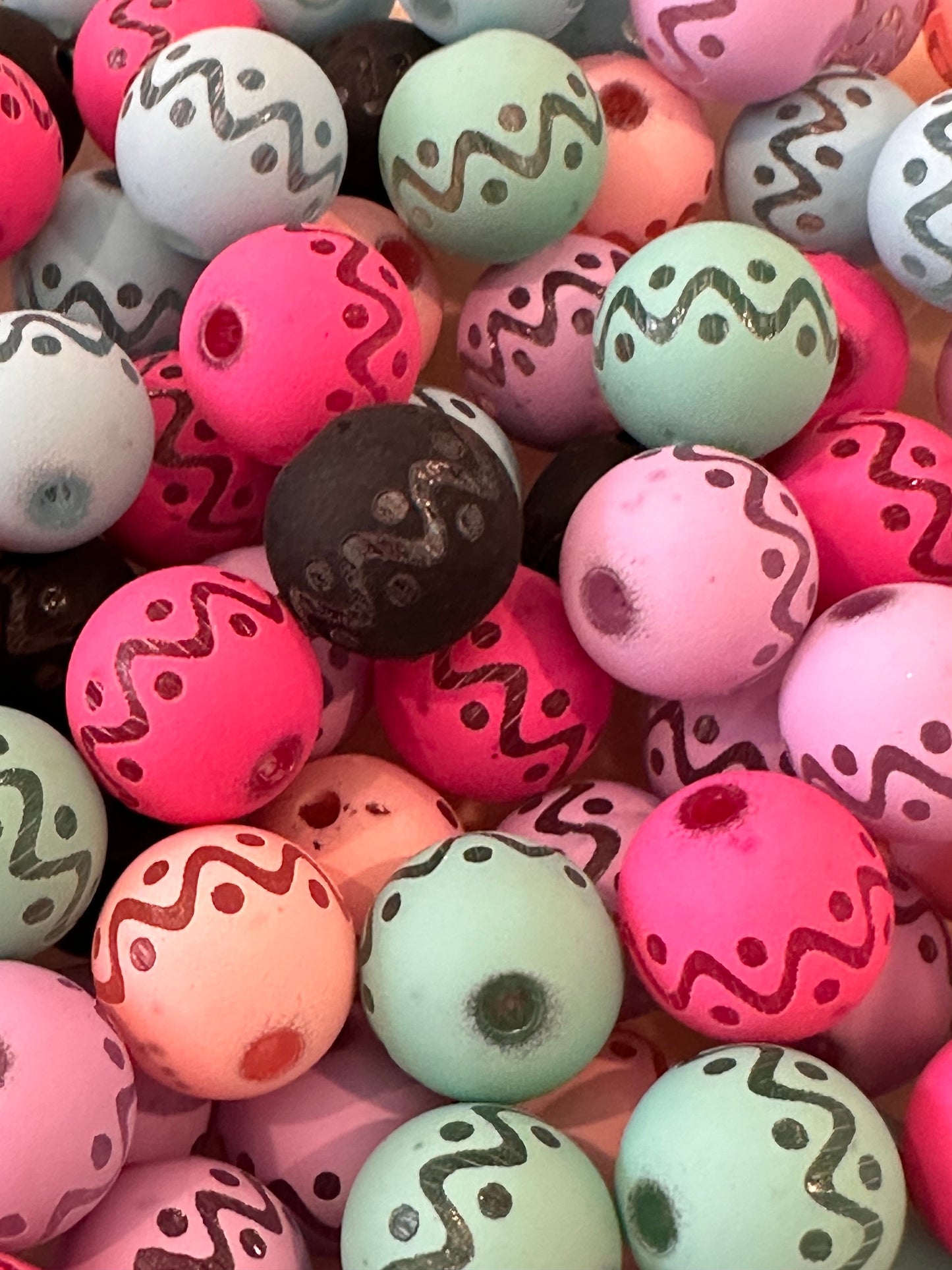 Aztec beads/ Perfect for pen beading /jewelry/ perfect to go with western focals /Ten (10) random color